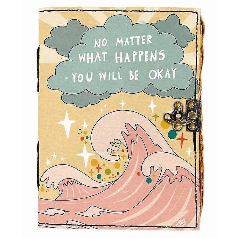 Vintage Leather Motivational Quote Printed Journal Diary with Bucle Old Pages Diary for Office & Personal Use Travel Notebook (7x 5 Inch)
