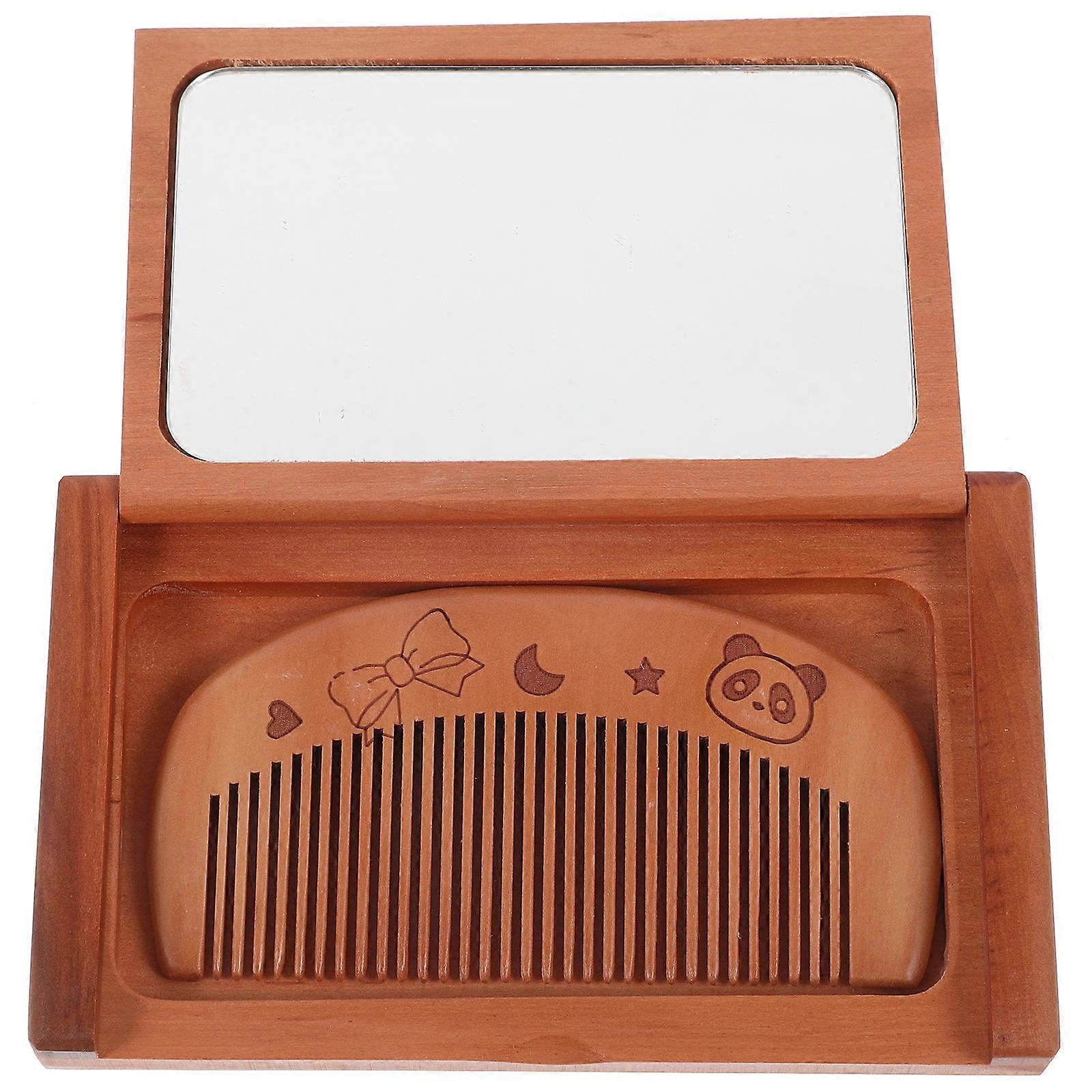 Compact Mirror Cute Foldable Design Rectangular Travel Use 1Set