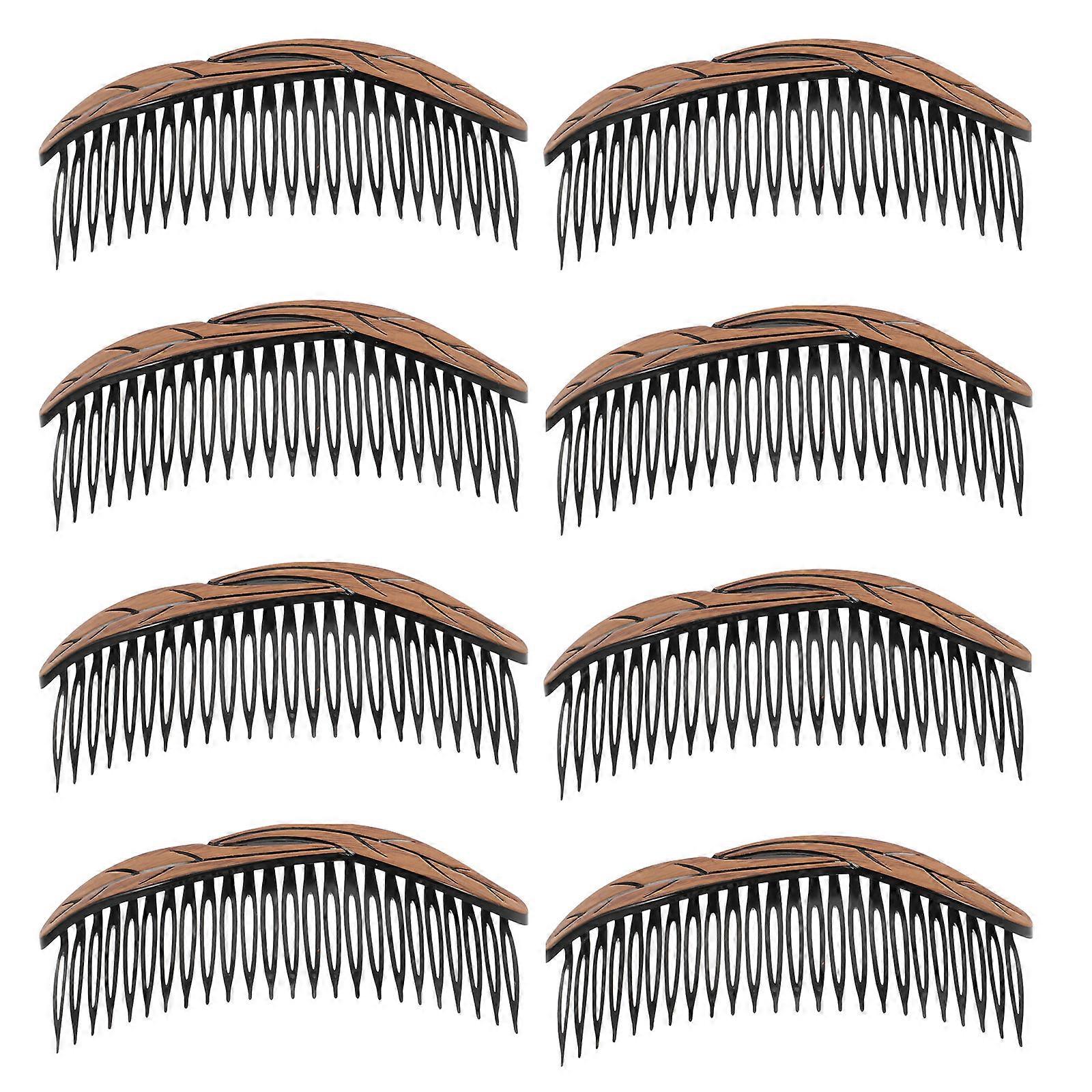 Detangling Bangs Styling Comb Classic Design Plastic for Girls Professional Makeup and Styling Compact 8Pcs