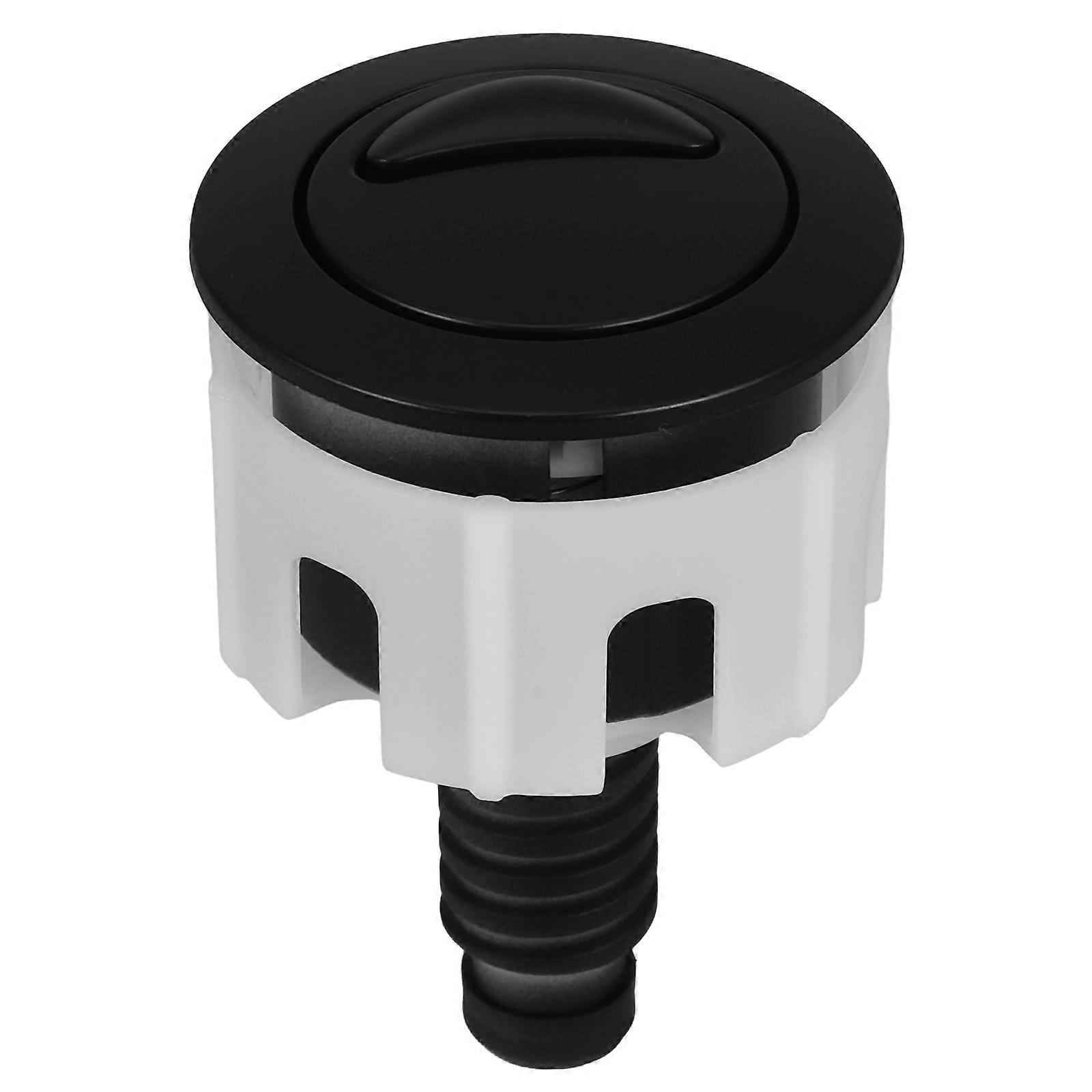 Dual Flush Toilet Button Water Tank Drainage Black Round Modern Elegance 7.00X4.80X4.80CM 1Pack
