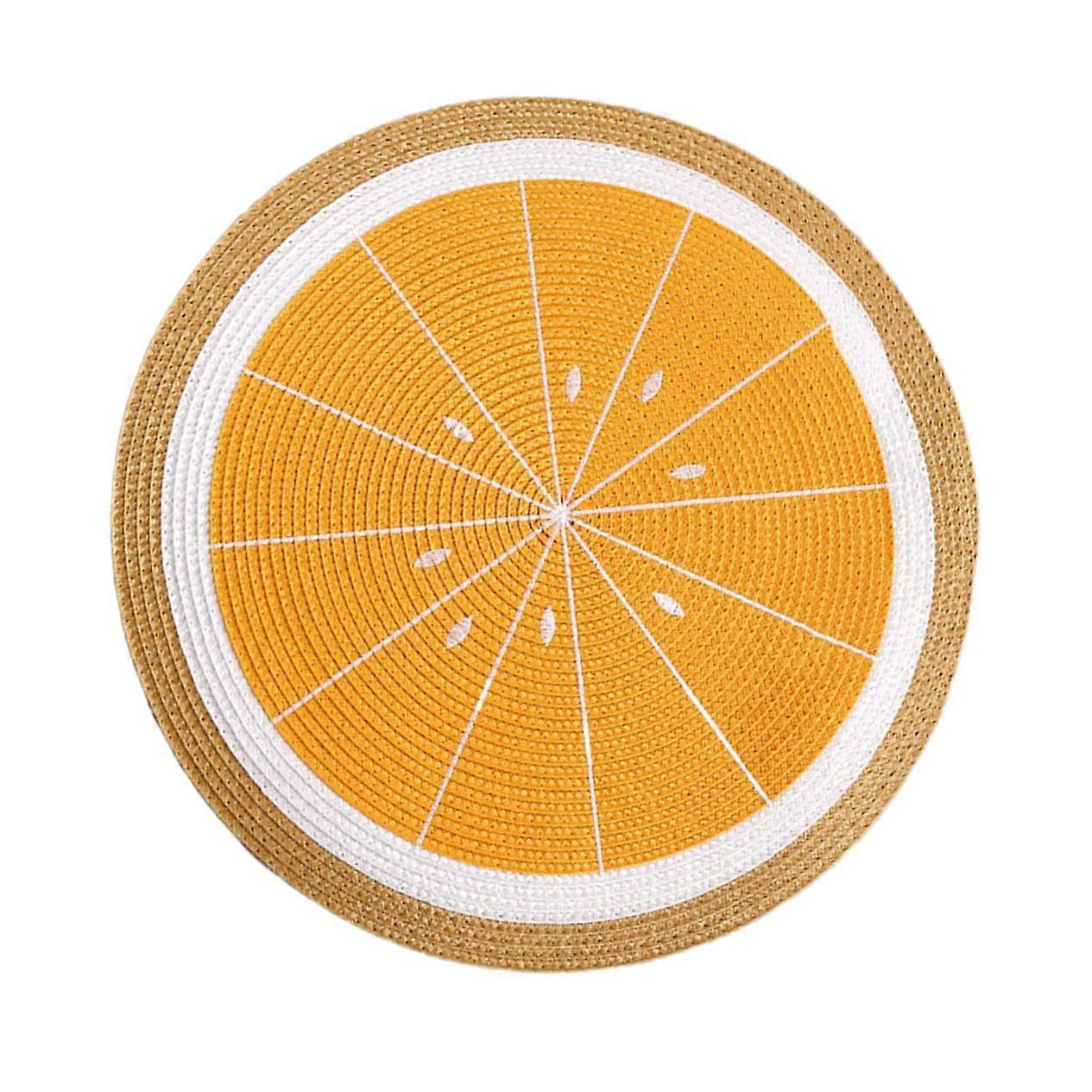 Heat-Resistant Table Mat with Lemon Pattern, Non-Slip, Washable for Home, Hotel, and Housewarming Parties