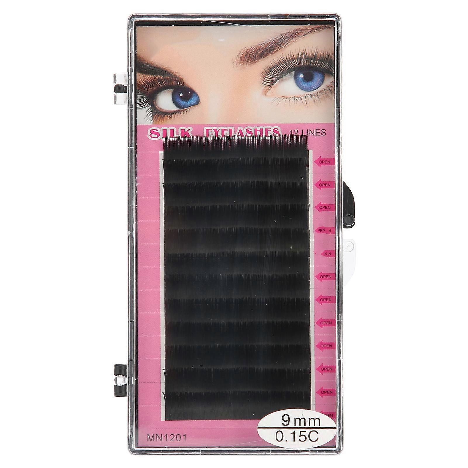 0.15C Eyelash Extension False Eyelash Novice Practice Dense Long Grafting False Lashes Set