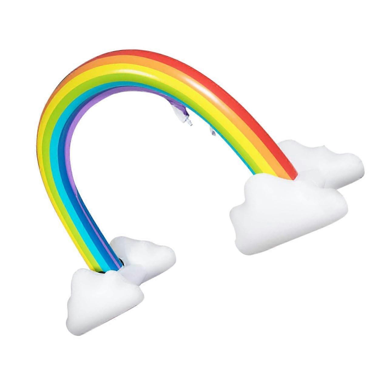 1 Piece Inflatable Rainbow Sprinkler for Creative Water Play Toys for Garden and Pool Promotes Interaction Between Parents and Kids Easy to Clean