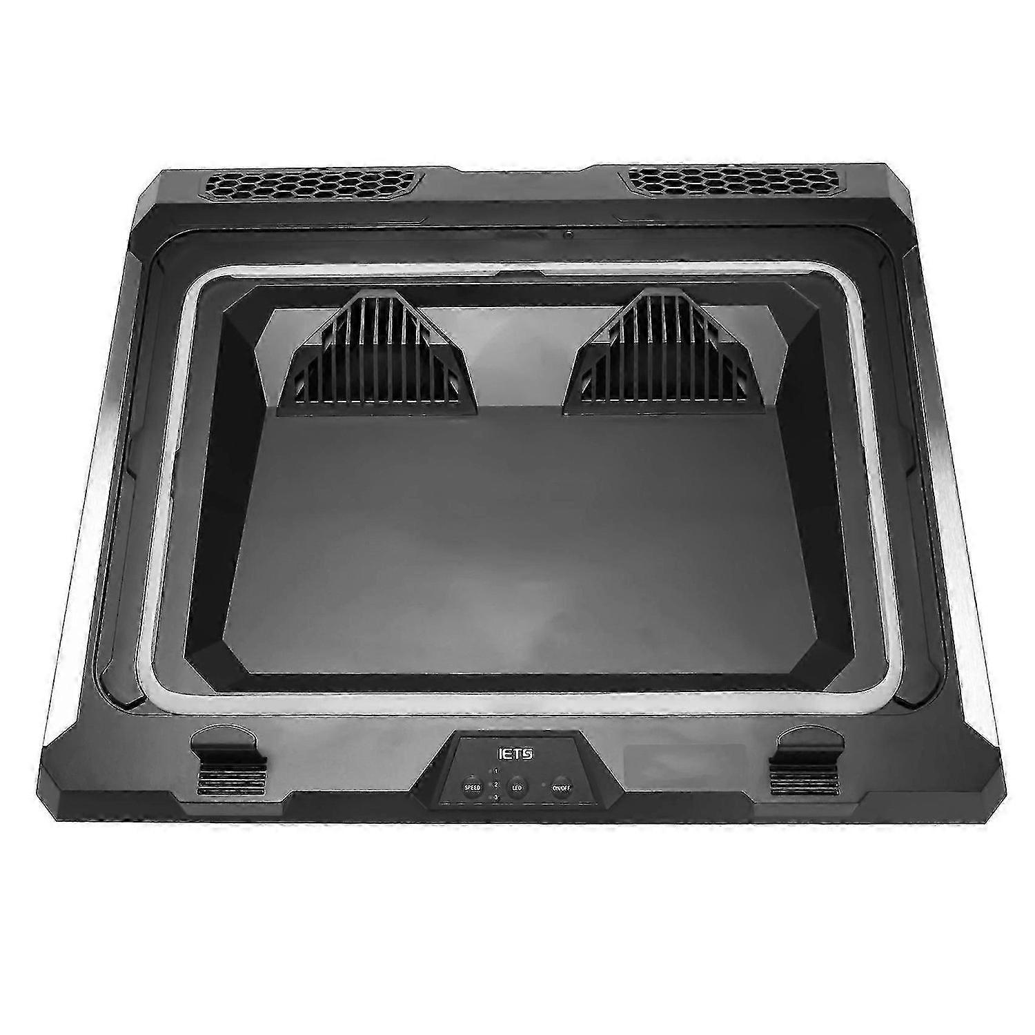IETS GT300 Double Blower Laptop Cooling Pad for Gaming Laptop, Cooler Pad with Dust Filter and Colorful Lights js