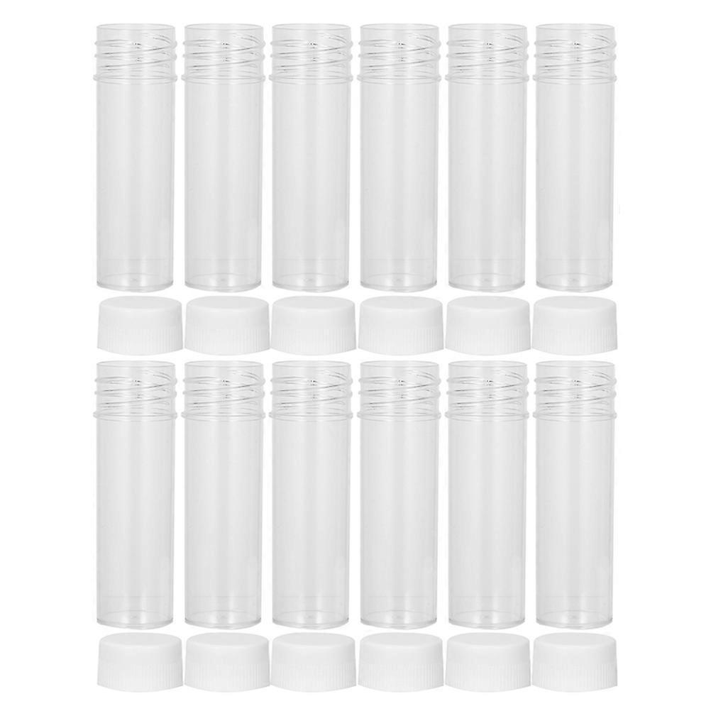 Tiny Containers With Lids Sample Containers For Laboratory Use Cylindrical Design 25ml Screw Cap Sealing 12Pcs