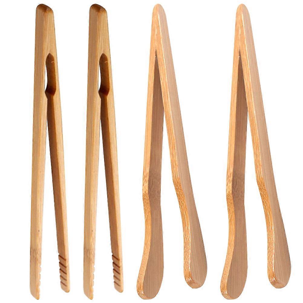 Heat-Resistant Clips Kitchen Utensils Light Brown 4Pcs