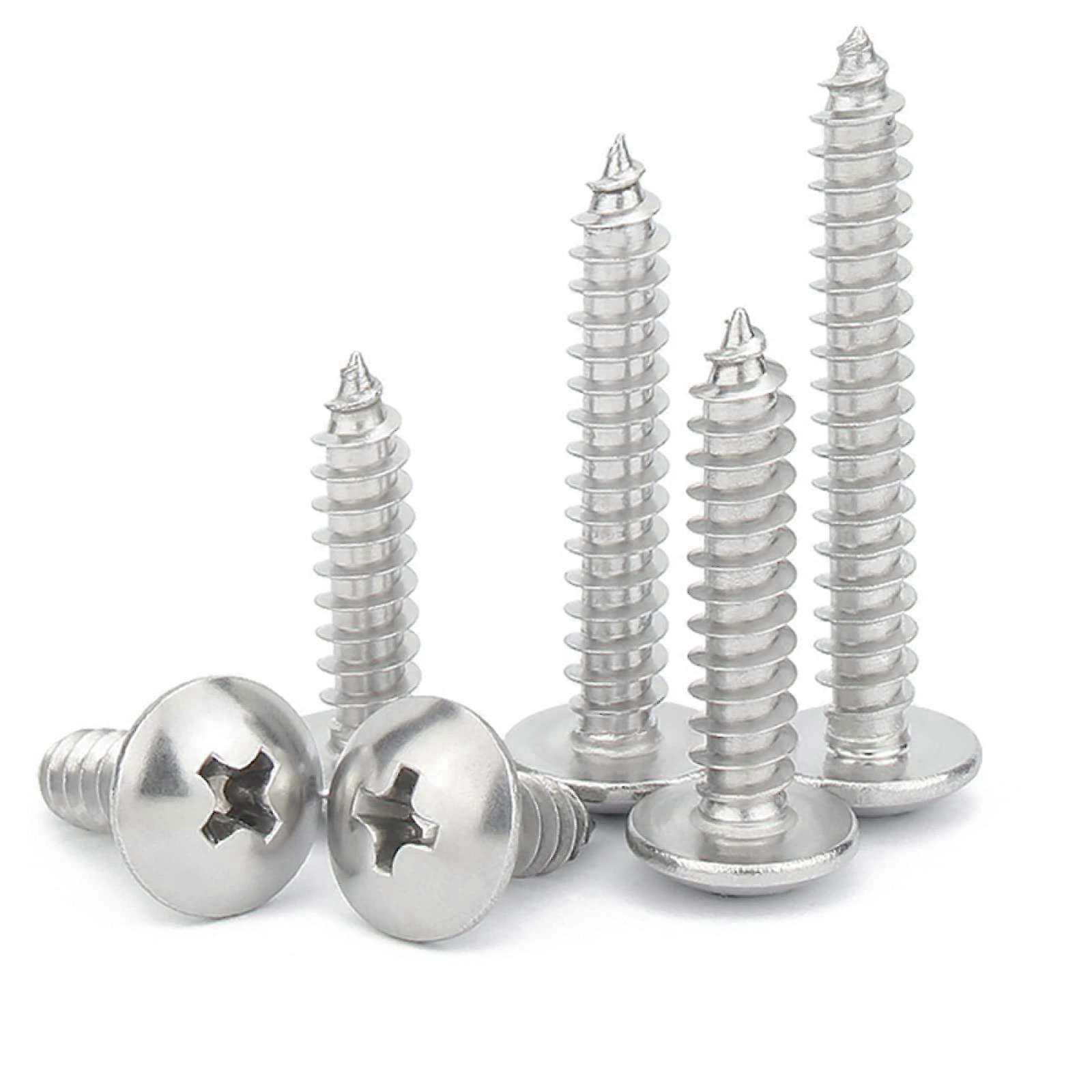 Stainless steel 304 flat head screws, M3, M4, M5, M6, selftapping, M4*8*50pcs