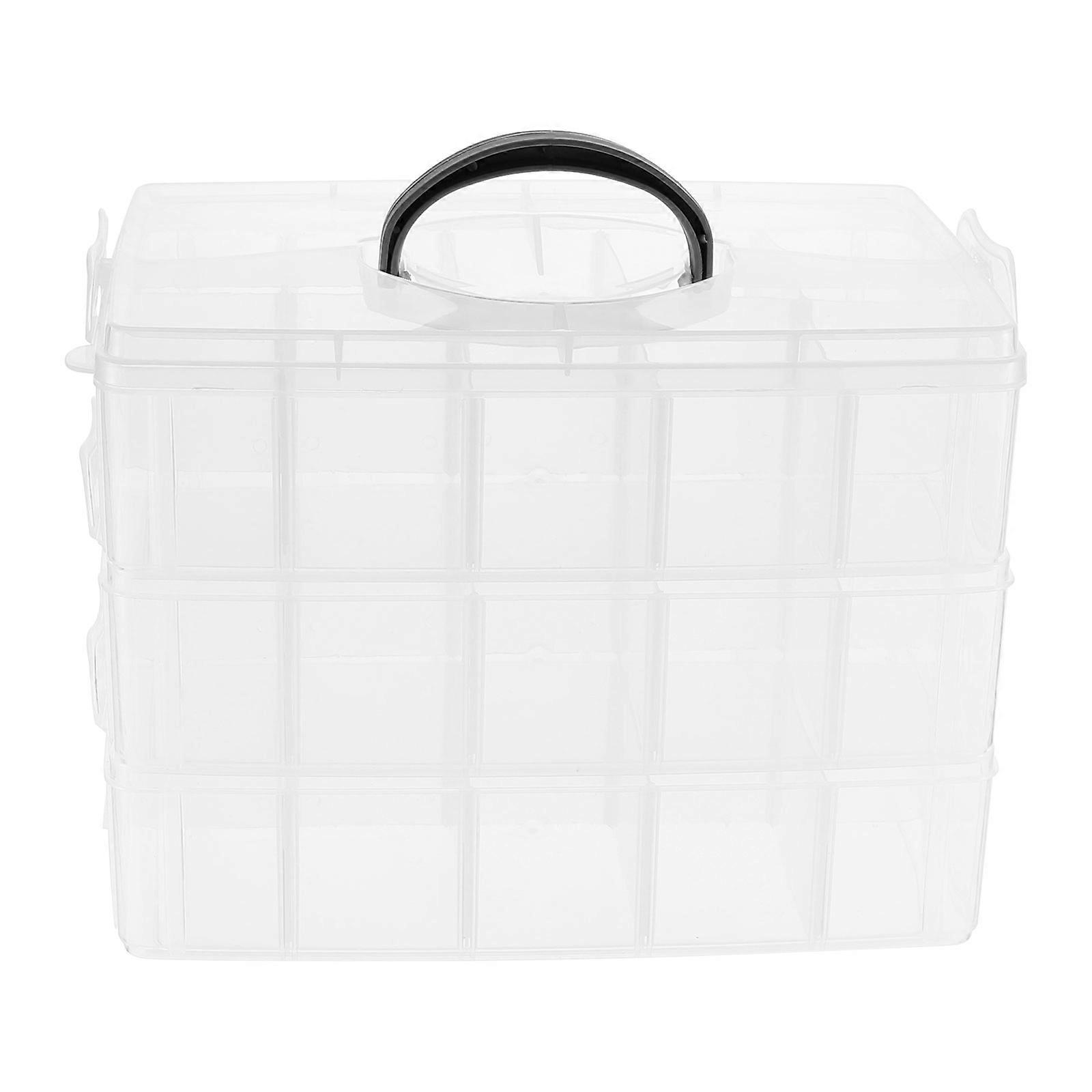 Multifunctional Storage Box Beads Storage Container Home Organization Rectangular 25.5X18cm Organizing 1Set