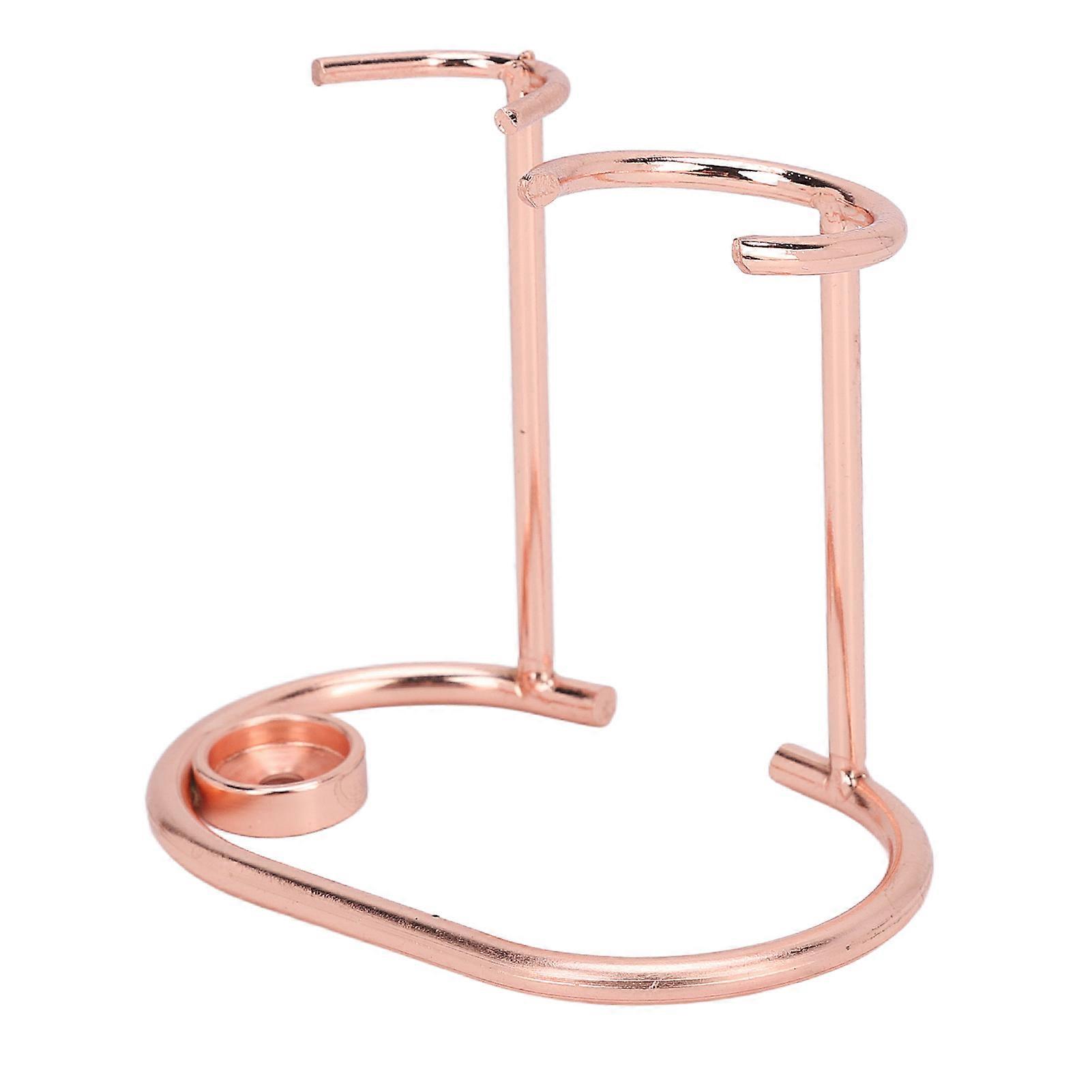Razor Stand Safety Stainless Steel Modern Design Rustless Durable Small Portable Shaving Brush Holder for Restroom Rose Gold