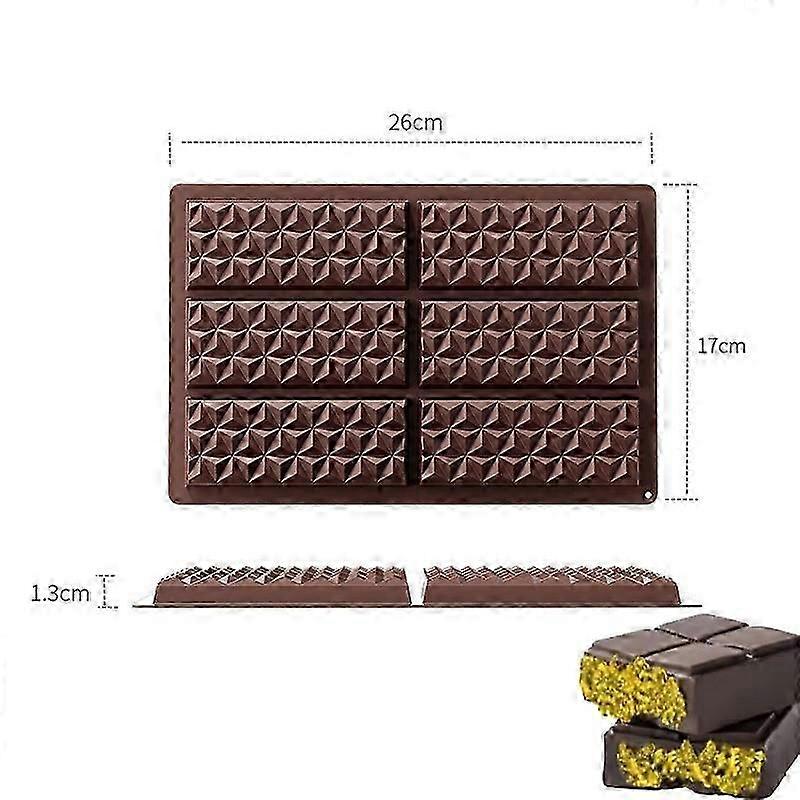 قالب شريط الشوكولاته ، قالب الشوكولاته الفستق سيليكون سميك لشريط محشو ، قالب شريط حلوى كبير للتعبئة
