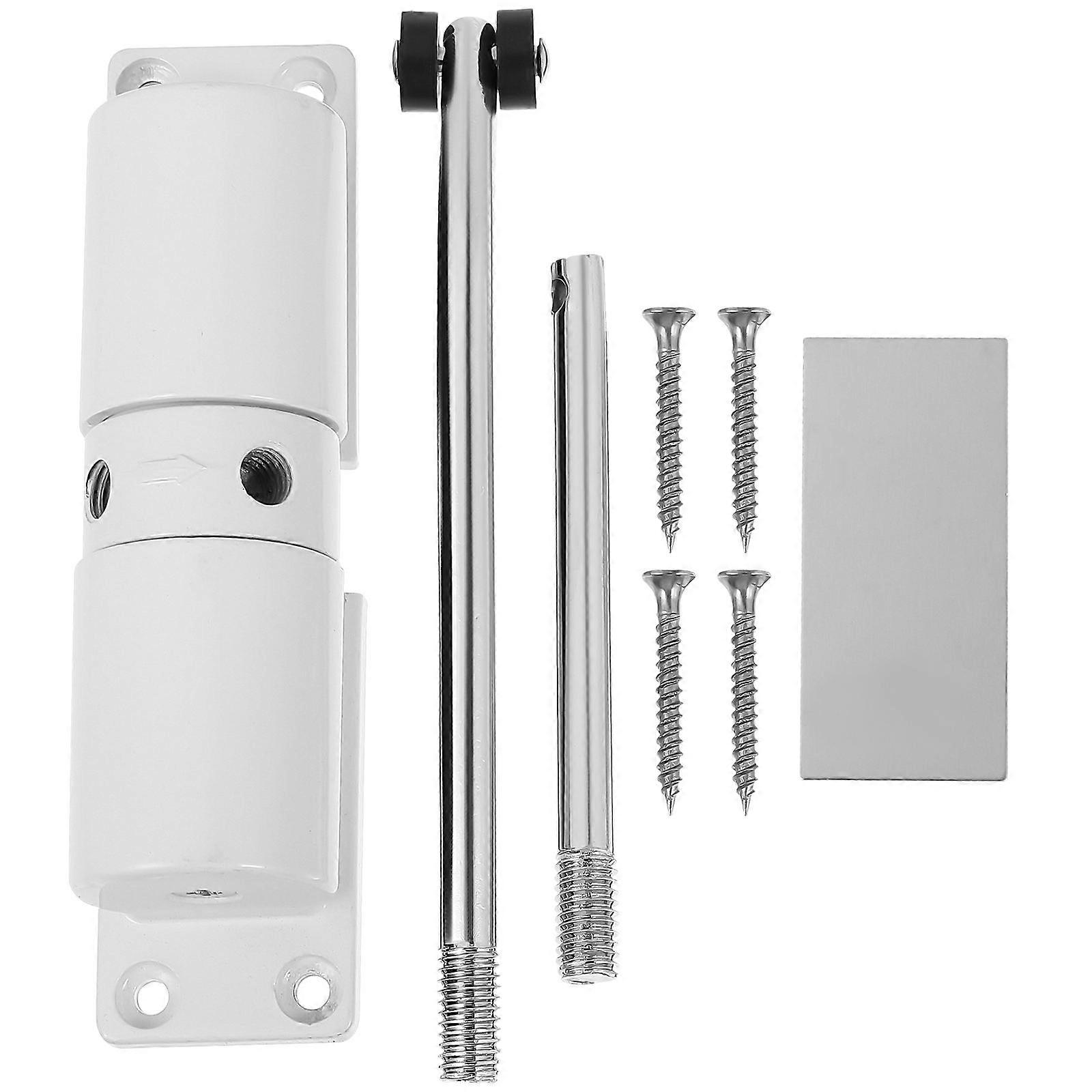 Automatic Door Closer Heavy Duty Screen Door Closer Safety Home Use Ivory White 1Set