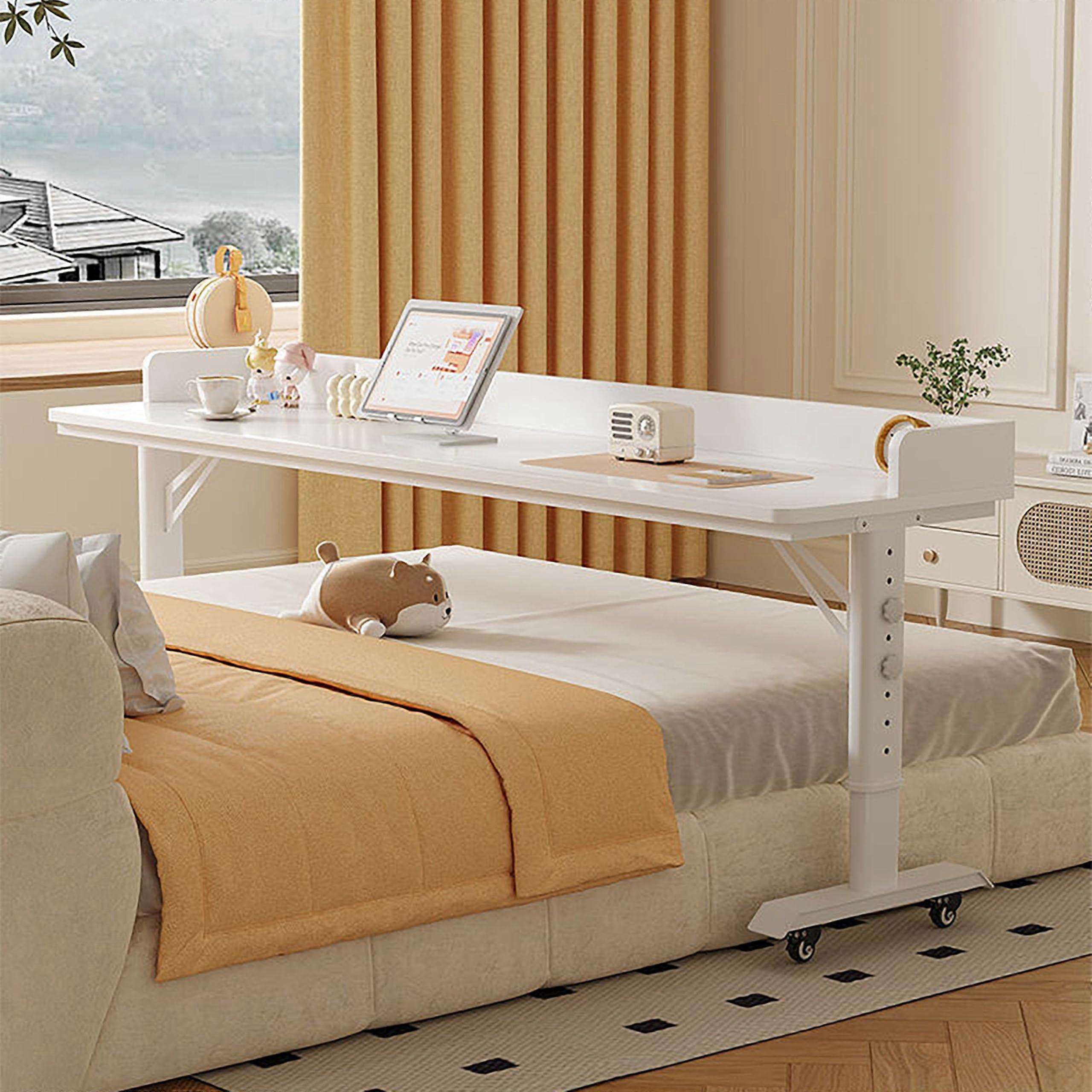 Overbed table with wheels, heightadjustable for 130/140 cm beds, trolley for meals (150 cm1)