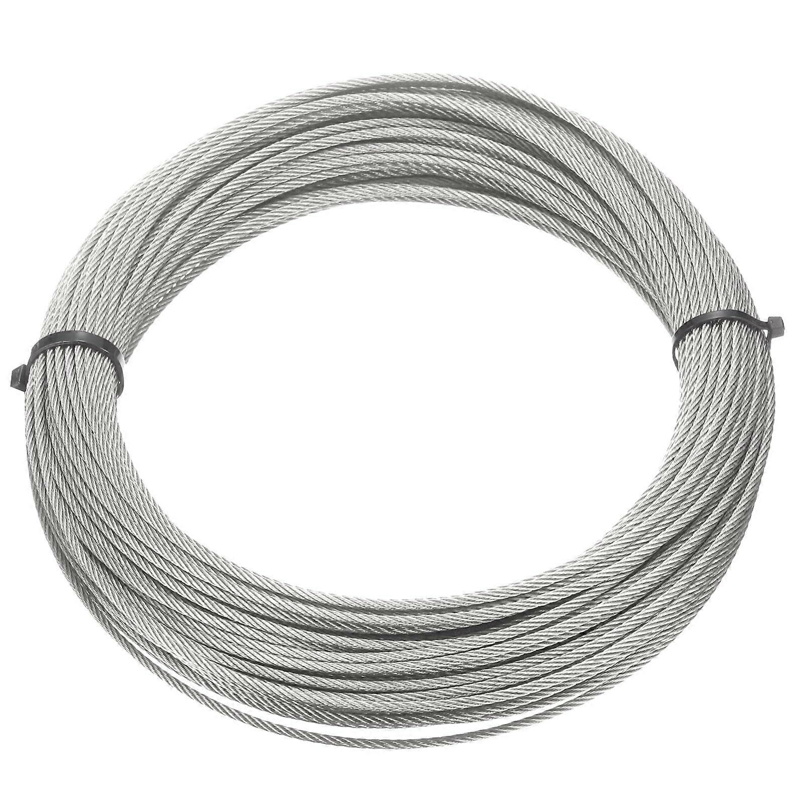 304 Stainless Steel Cable Wire Rope Set, 36.5m Length, 2.5mm Diameter, 7x7 Strands for Deck Railing and Outdoor Use