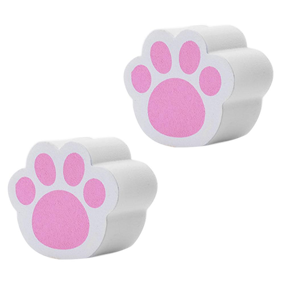 Polyethylene Polyester Kitchen Utensils Scouring Pads Cat Claw Design 1.77x1.57x0.79in 2Set