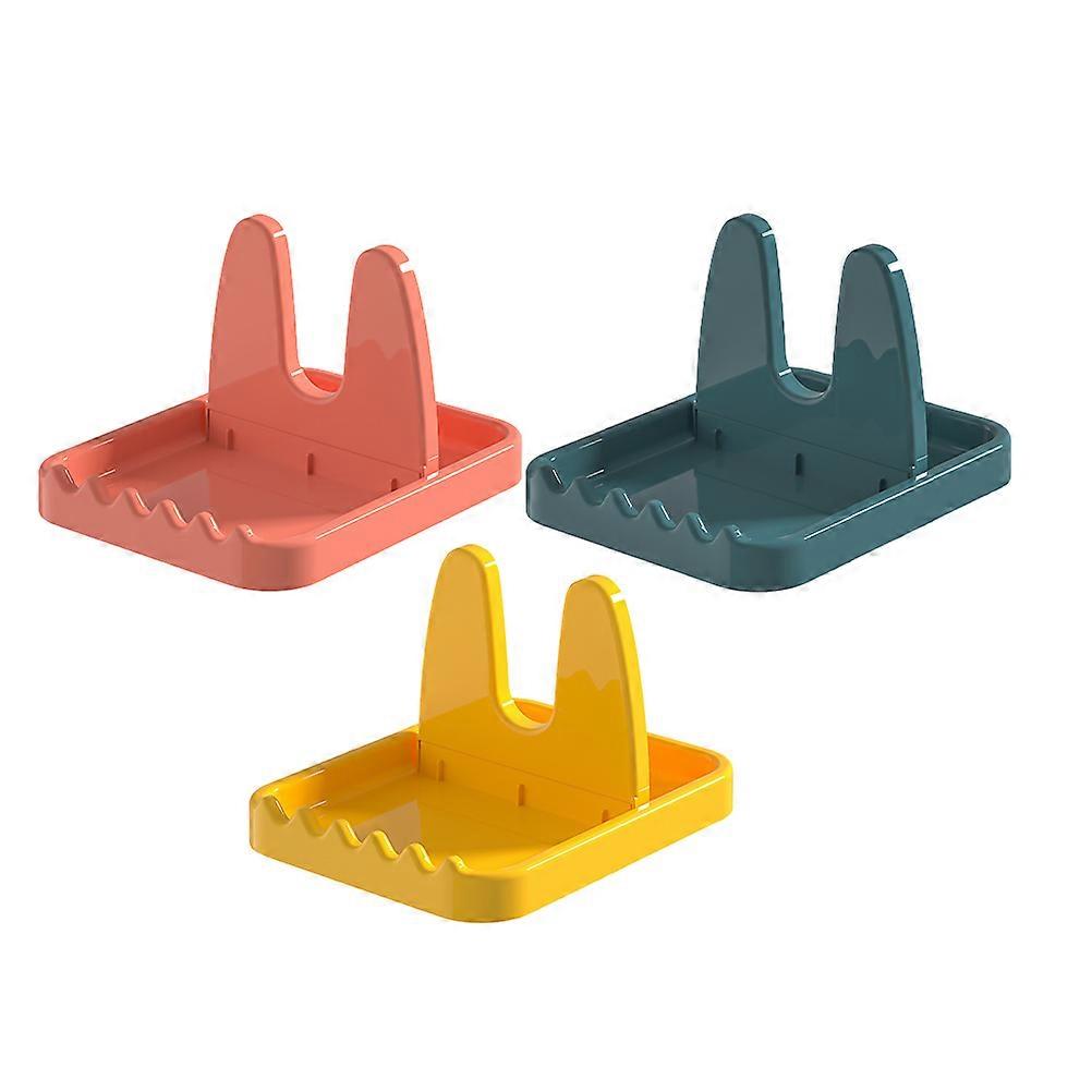 3pcs Foldable Lid Rack Spoon Rest Kitchen Utensil Organizer Space Saving Lightweight Convenient Storage for Pots Lids Cutting Boards Home Kitchen