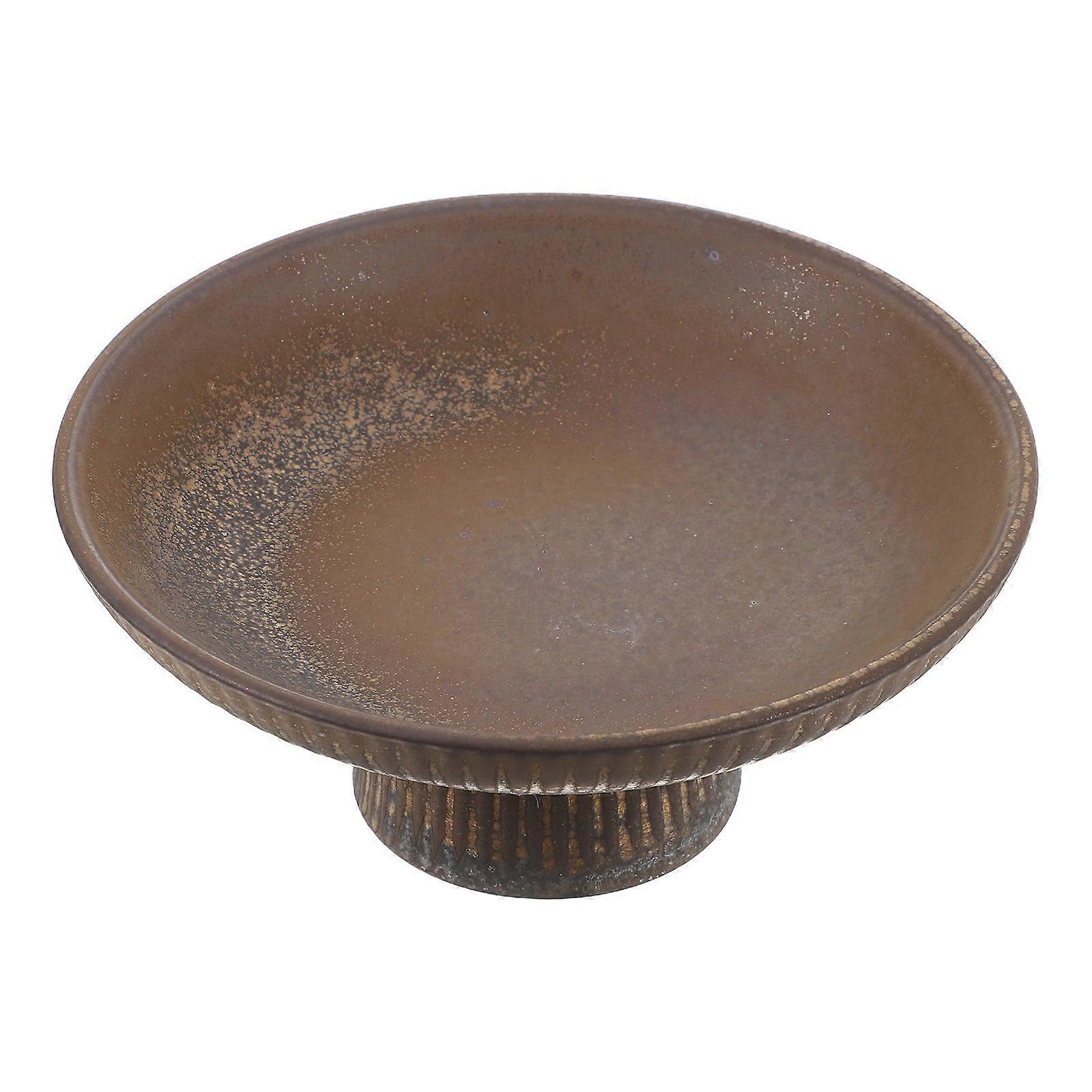 Here's a polished and professional product description based on your input:
**Vintage Porcelain Fruit Bowl with Footed Base – Elegant Multi