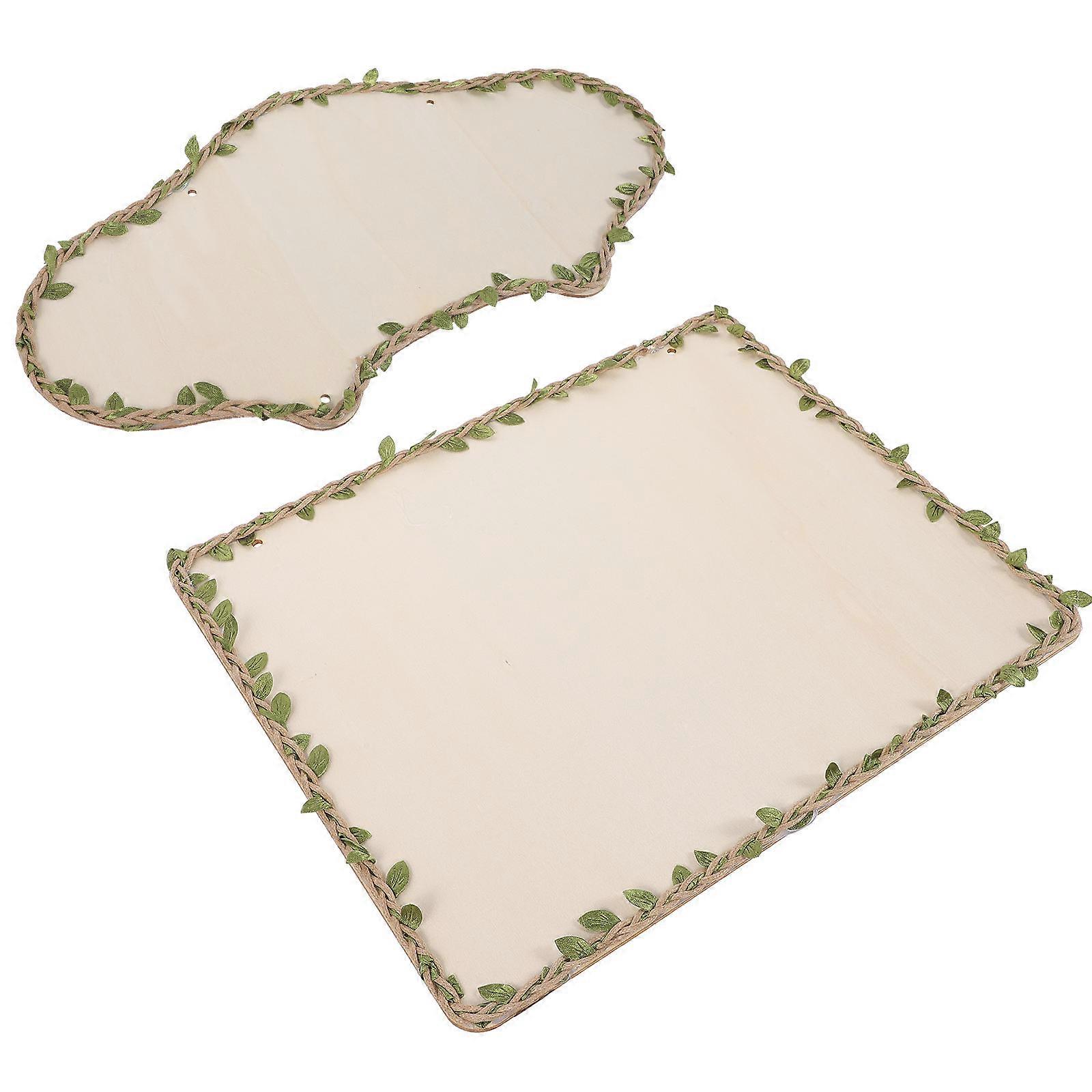DIY Blank Board for Painting and Handicrafts Easy to Hang Khaki Plastic Sign 1 Set