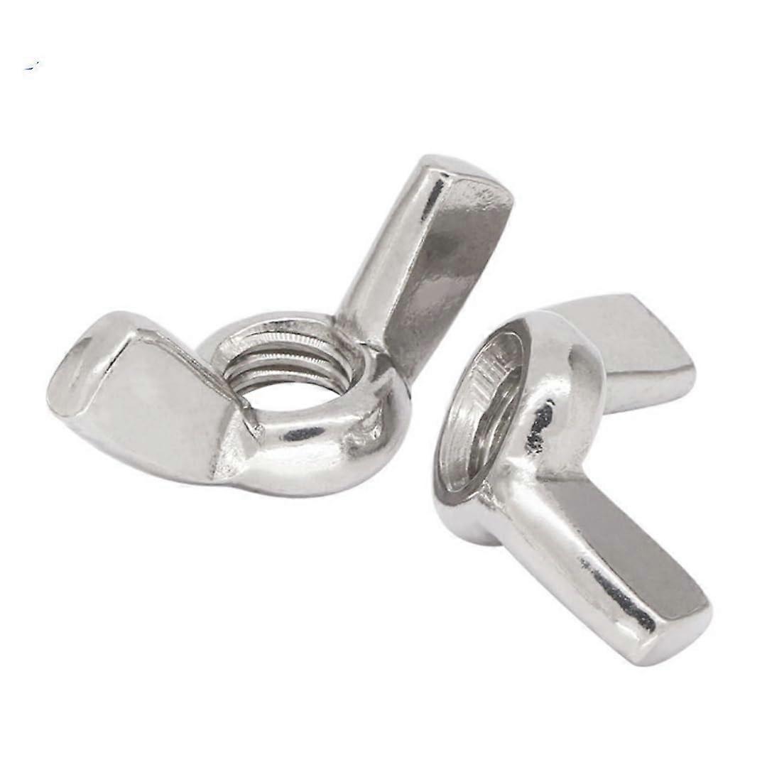 Stainless Steel Wing Nuts, M12, 5-Pack, Hand-Turn Fasteners, Hardware Nuts, Mounting Elements