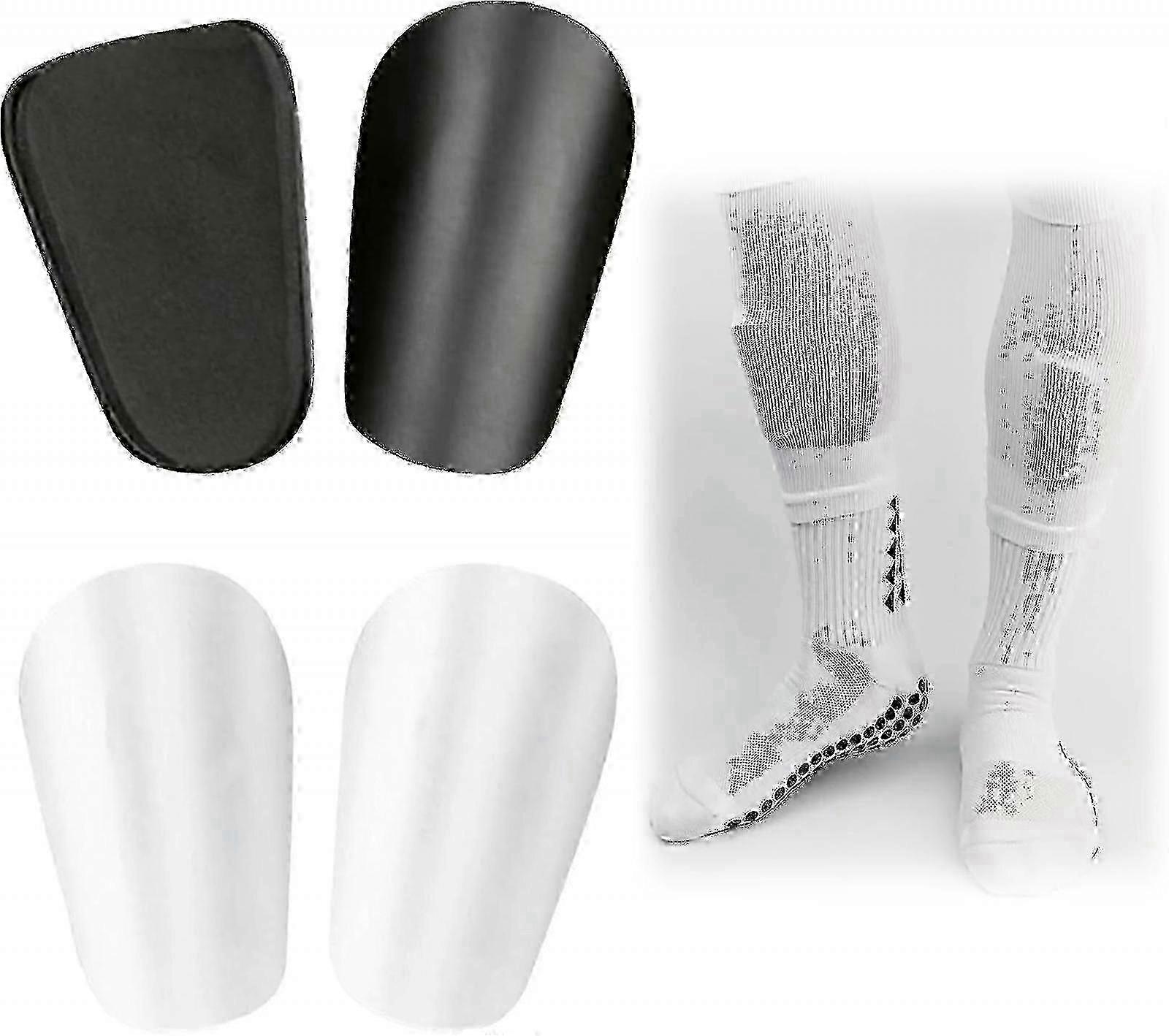 2 Pair Mini Pro Football Shin Pads & Anti-Slip Soccer Shin Guards Set - Unisex Sleeves for Professional Play & Comfortable Protection