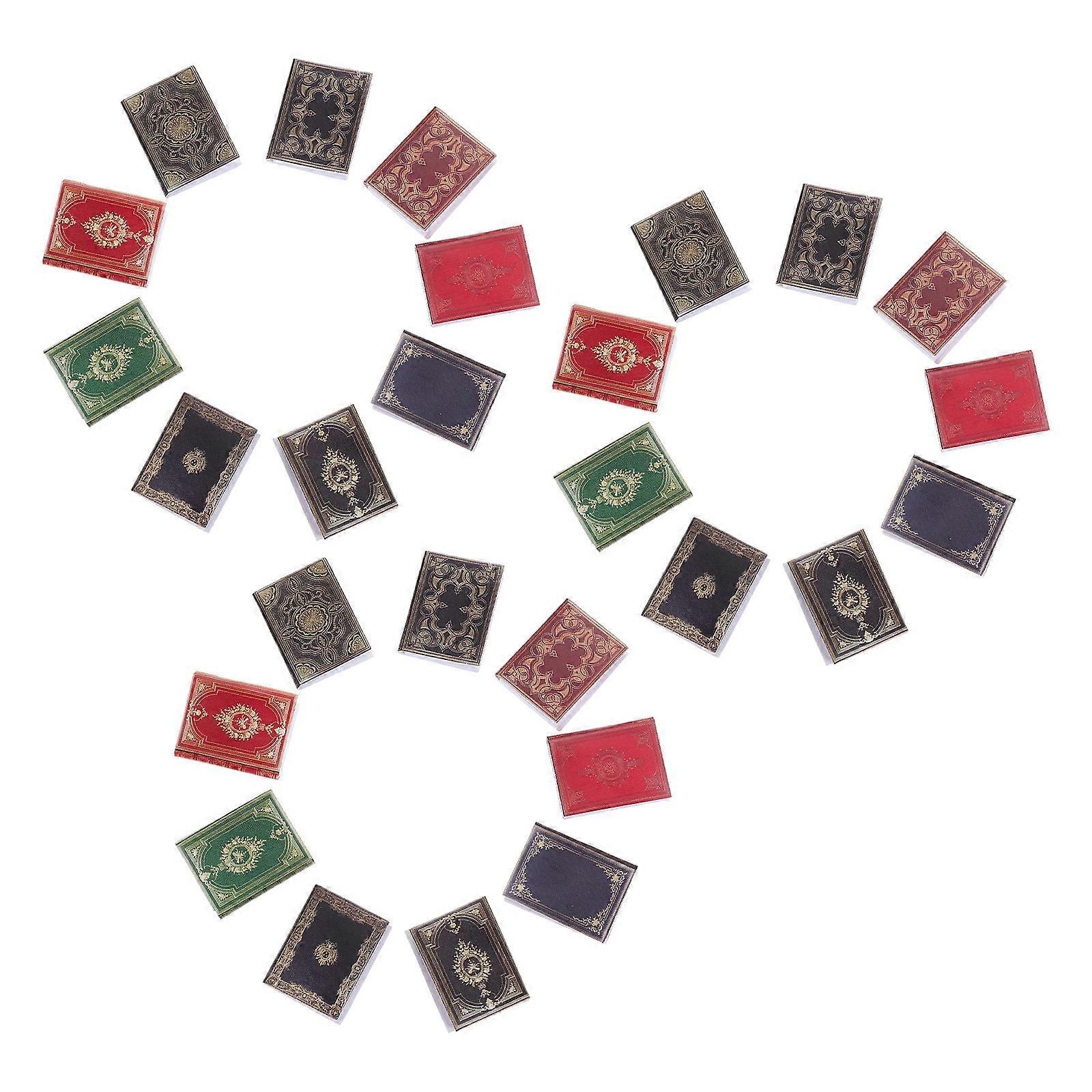 Dollhouses Books Decoration Retro Book Model Assorted Color 2X1.5X0.2CM Diy Crafting 27Pack