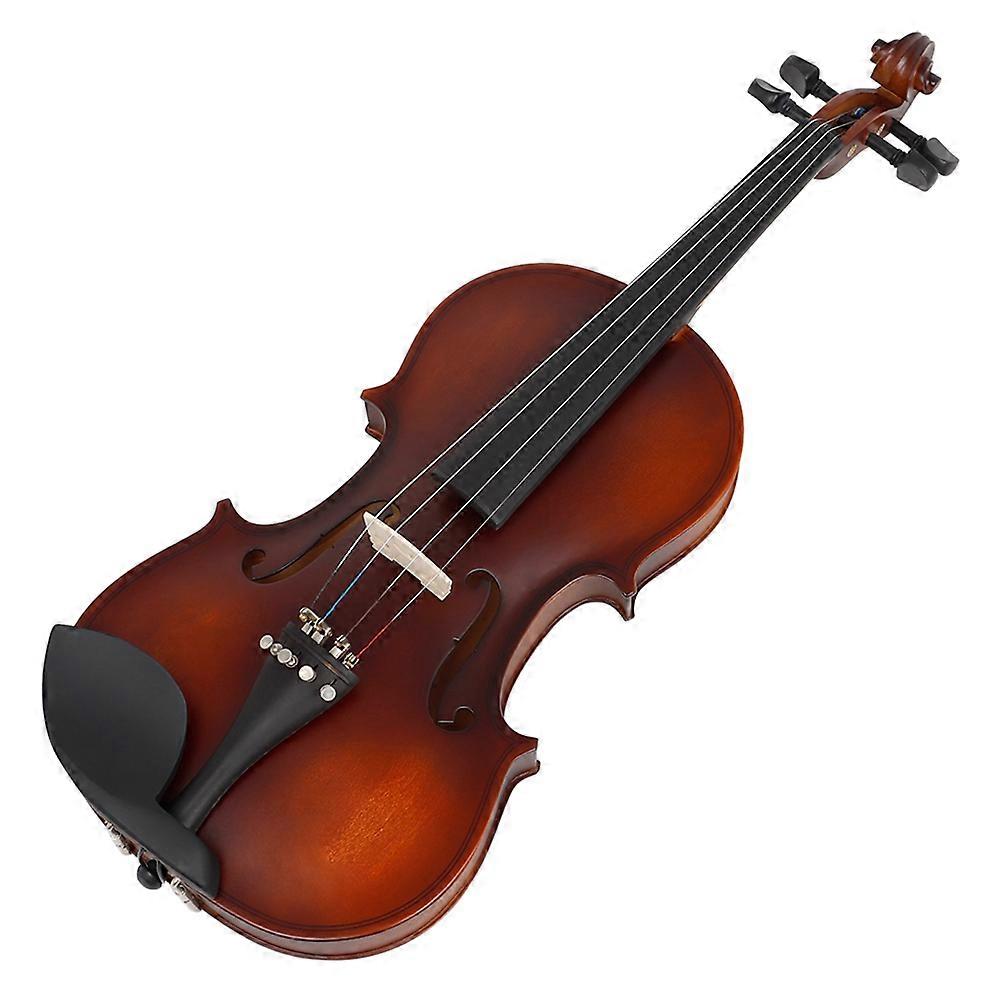 Ebony Violin Kit Ergonomically Designed for Beginners Music Practice 57.5X21X3.8CM 1Set