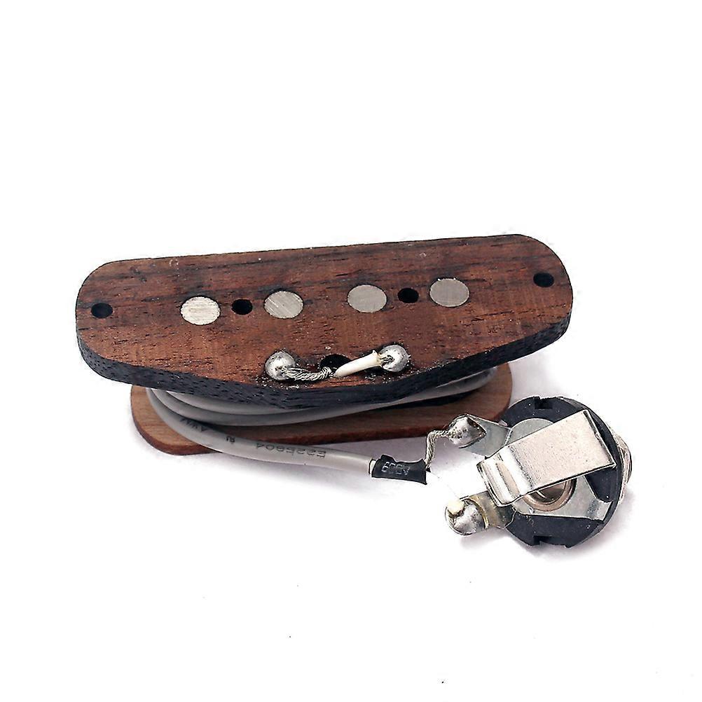 Brown Maple Box Guitar Pickup for Four-string Instruments with Metal Components