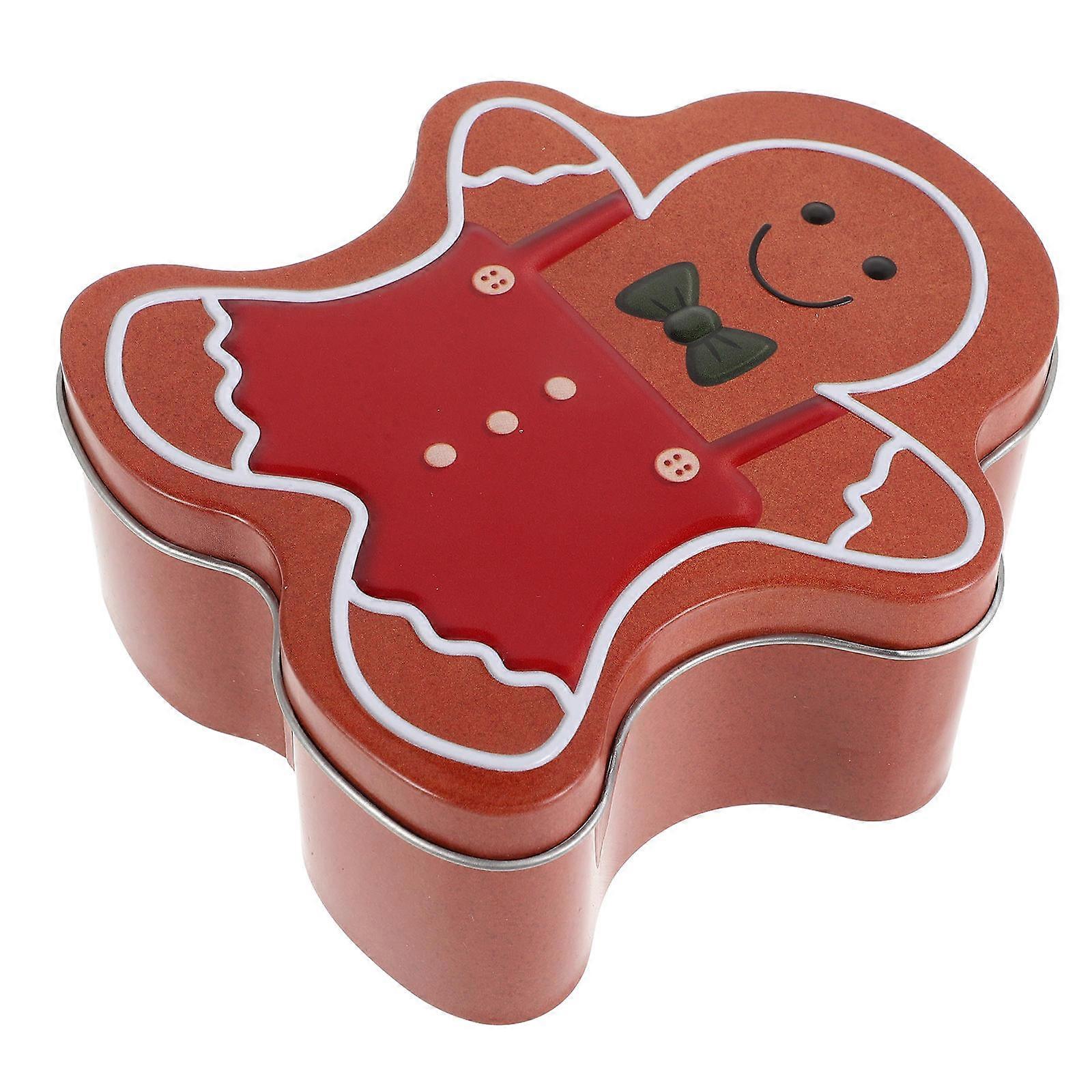 Here's a polished and engaging product description for your **Gingerbread Man Christmas Cookie Tin Box**:
π **Festive Gingerbread Man Cookie