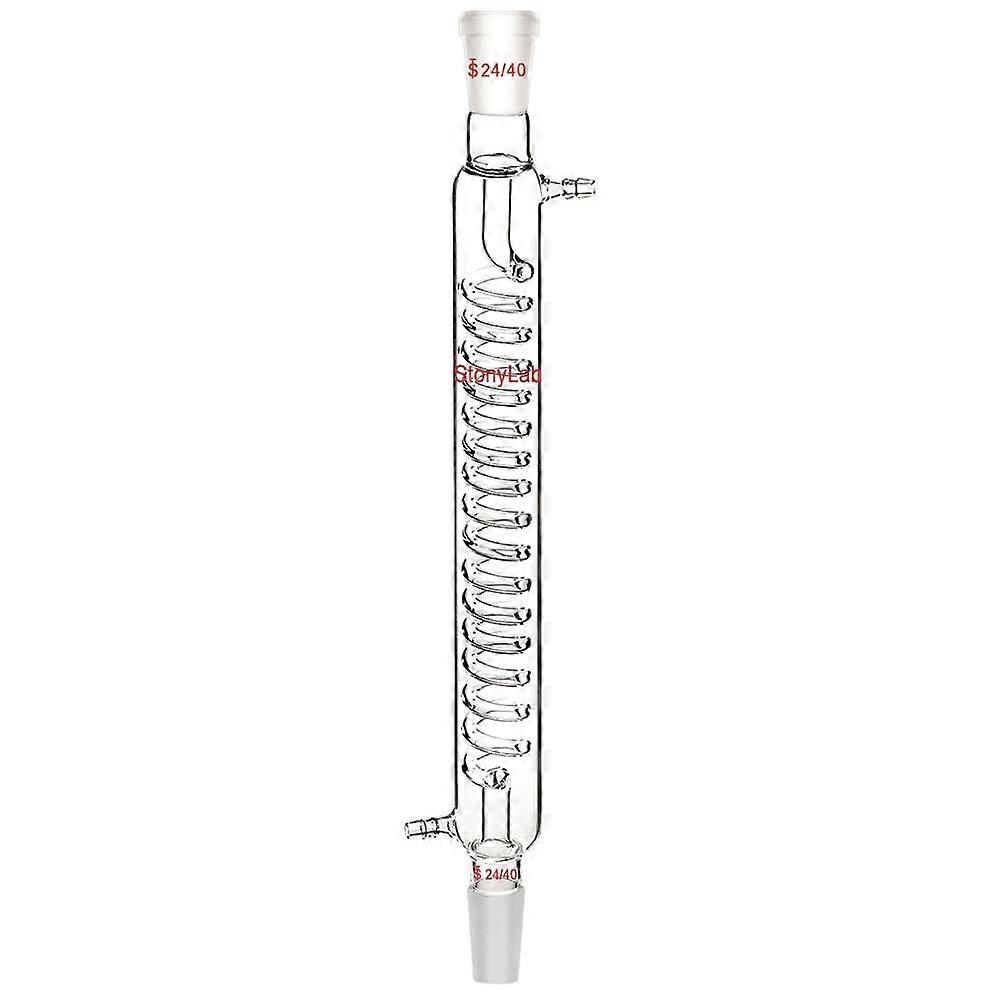 Graham Capacitor Borosilicate Glass Condenser Distillation Column 300 mm Jacket 24/40 Joint Lab Equipment Transparent