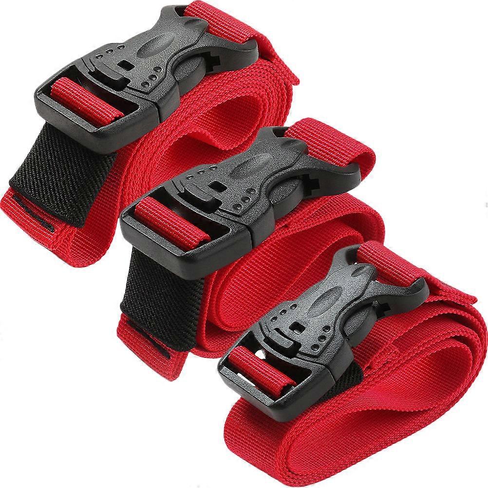Ceintures de bagages réglables Sangles cargo Matériau en nylon Connexion circulaire adaptée à l’utilisation quotidienne des campeurs 3 pièces