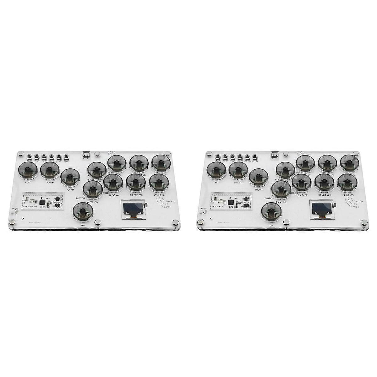 2X Arcade Joystick Controller Fight Stick Game Controller Mechanical Button for PC///Switch