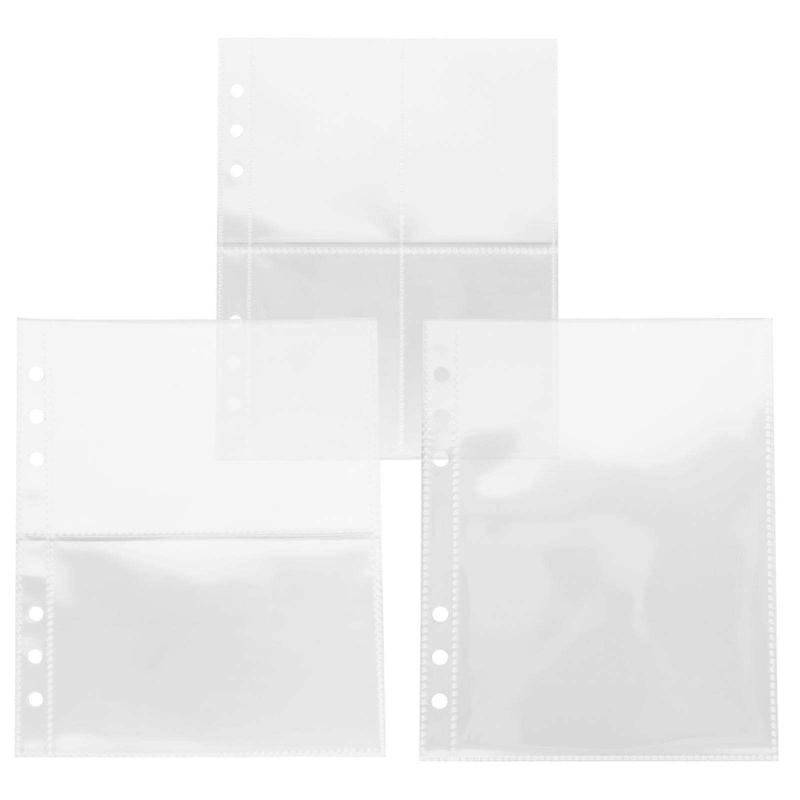 Postcard Sleeves Card Album Pages for Storage Use with 3 Books Clear Sleeves