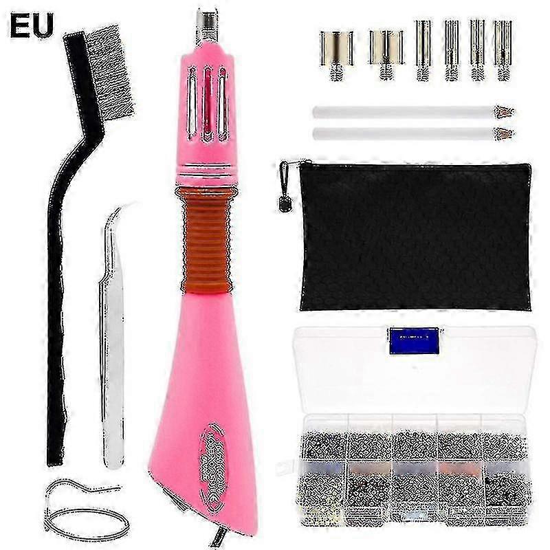 Hot-fix applicator set for DIY rhinestone crafts with EU plug