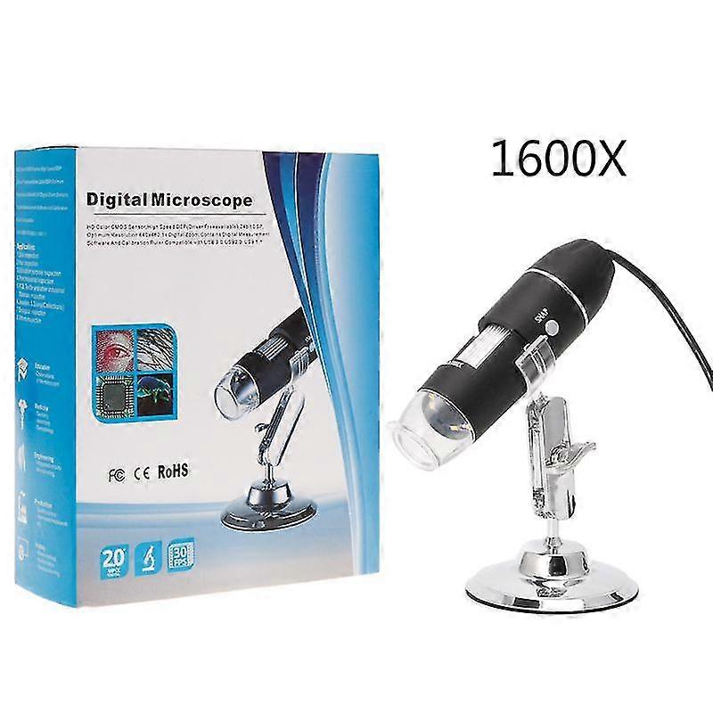 2025 1600X Usb Digital Microscope Camera Endoscope 8led Magnifier With Metal Stand