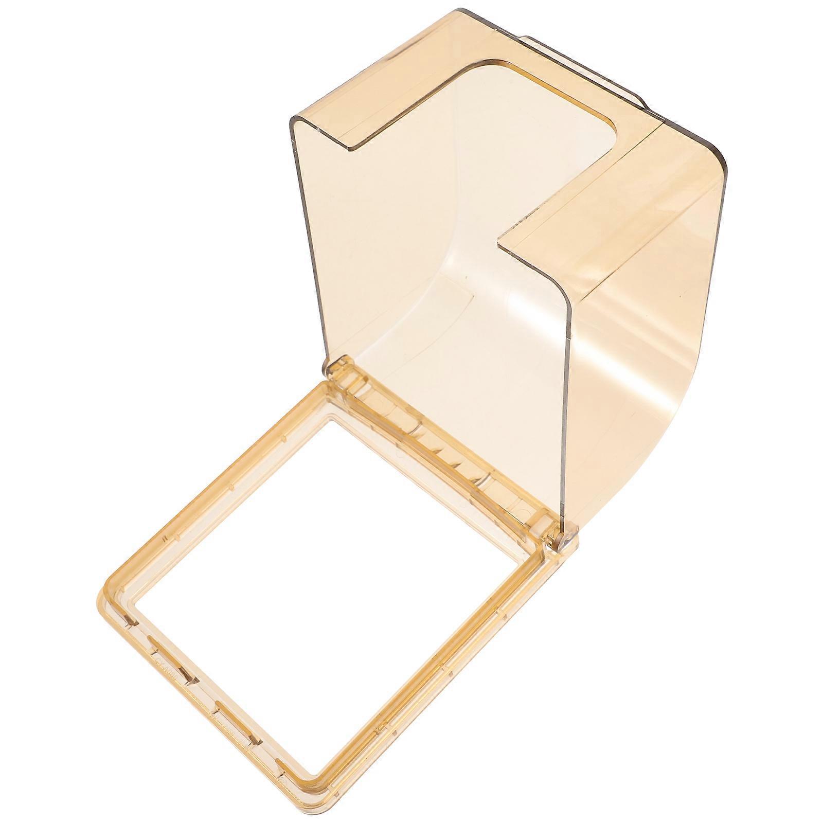 Splash-Proof Socket Box Outlet Covers Bathroom Rectangular Shape Light Brown 1Set