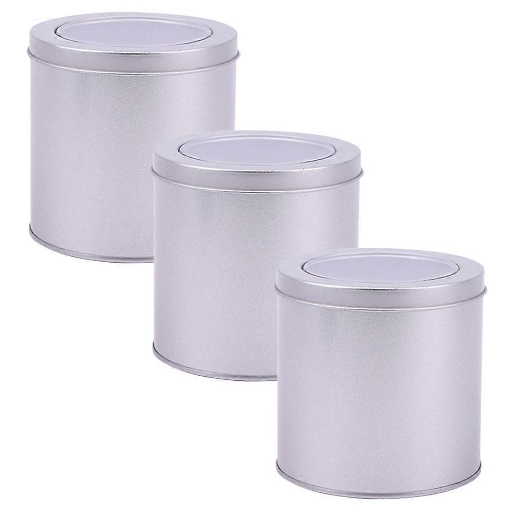 3pcs Reusable Tea Tin Canister Set for Kitchen Storage Small Candy Jar