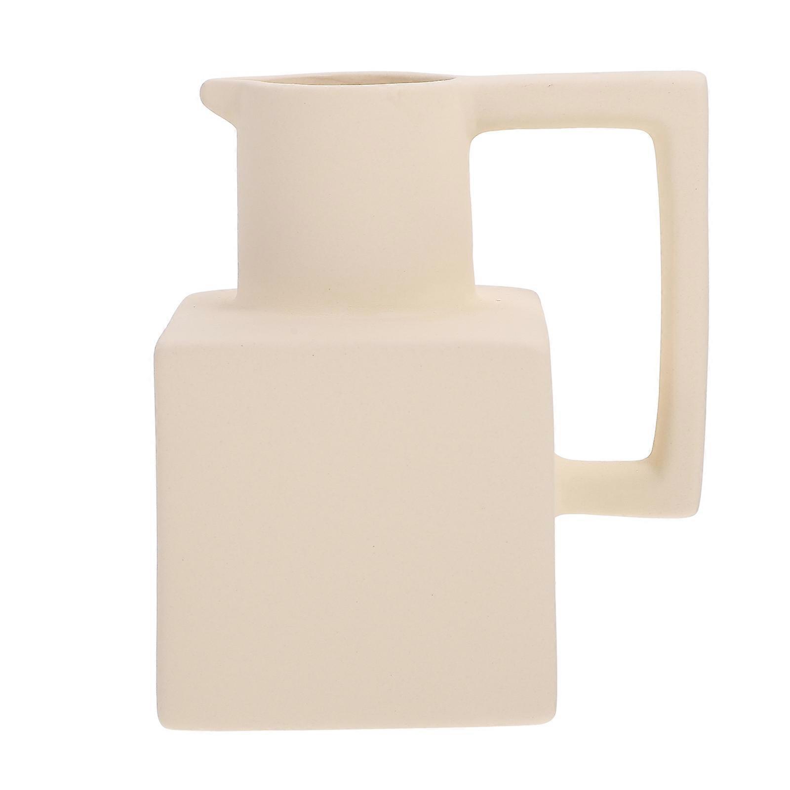 Floral Arrangement Vase in Beige for Office Decoration with Material 1PC