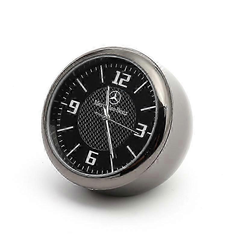 Metal Mercedes-Benz Auto Clock with Fosforescent Dial