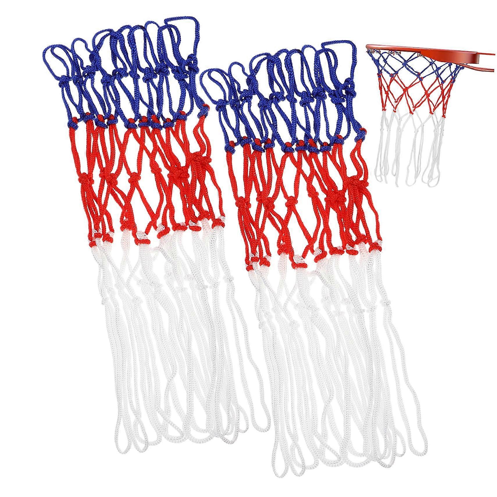 2 Pieces Basketball Net for Indoor Outdoor Performance Basketball Shooting Net, Durable for Standard Basketball Hoops Installation