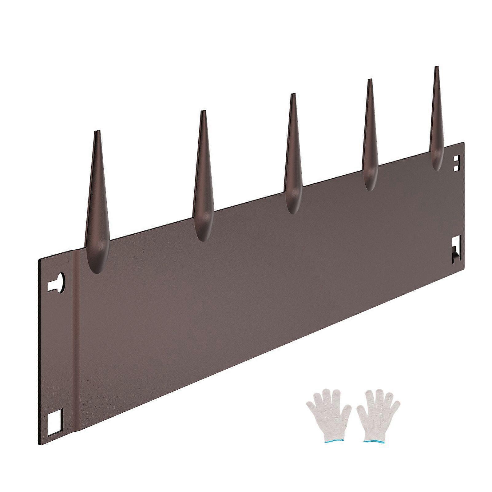 Steel Landscape Edging, 5 Packs 39 x 5 in Rust-Resistant Metal Landscape Edging, Bendable Garden Edging Border, Brown