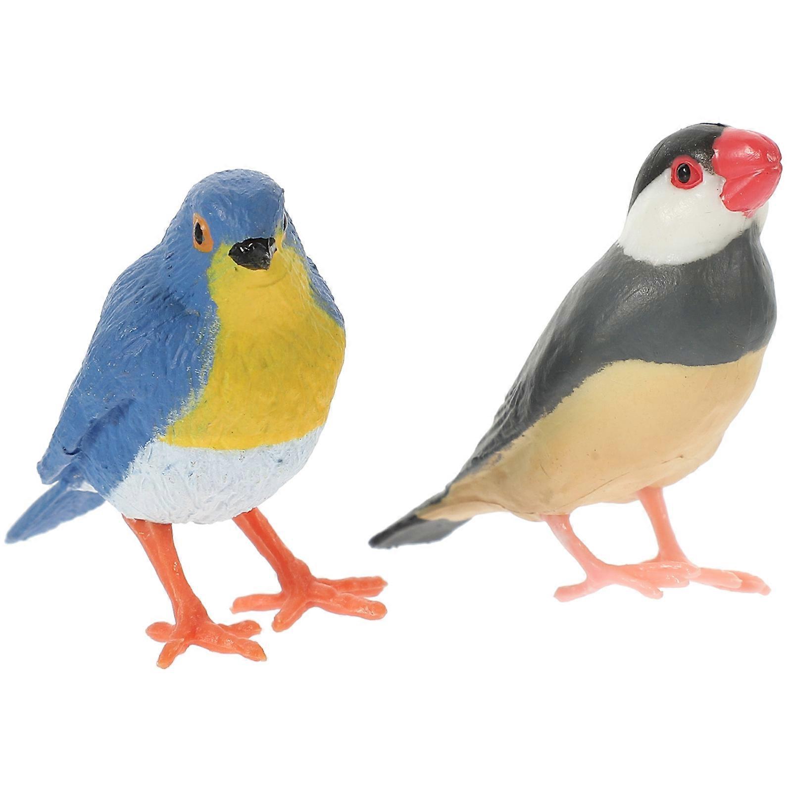 Micro Landscape Artificial Bird Figurines Realistic Simulation Models for Garden Home Decoration Craft Projects Vivid Miniature Sparrow Statues