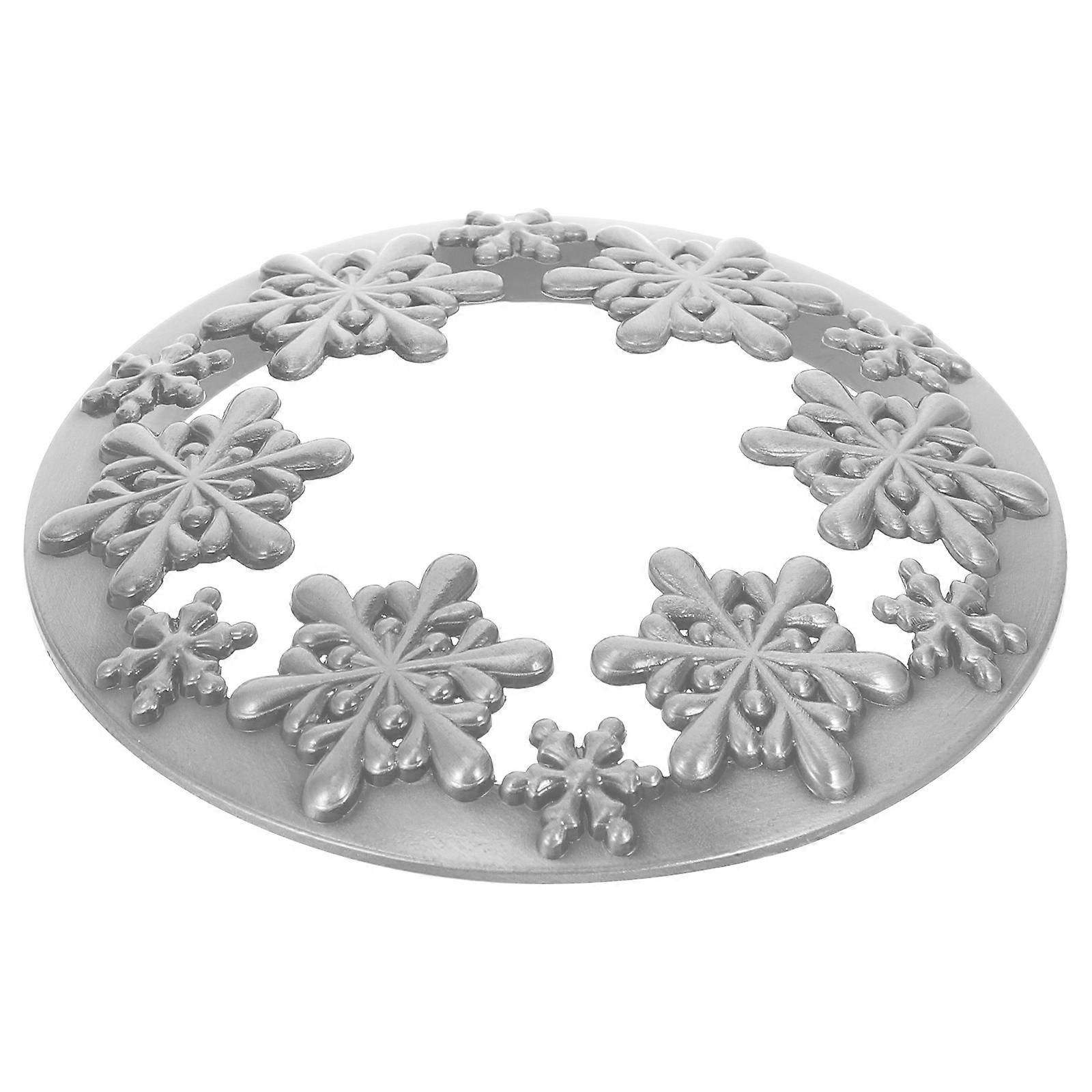 غطاء كأس شمعة فضية مصنوع من سبائك الزنك لتوزيع رائحة حفلة عيد الميلاد 1 قطعة