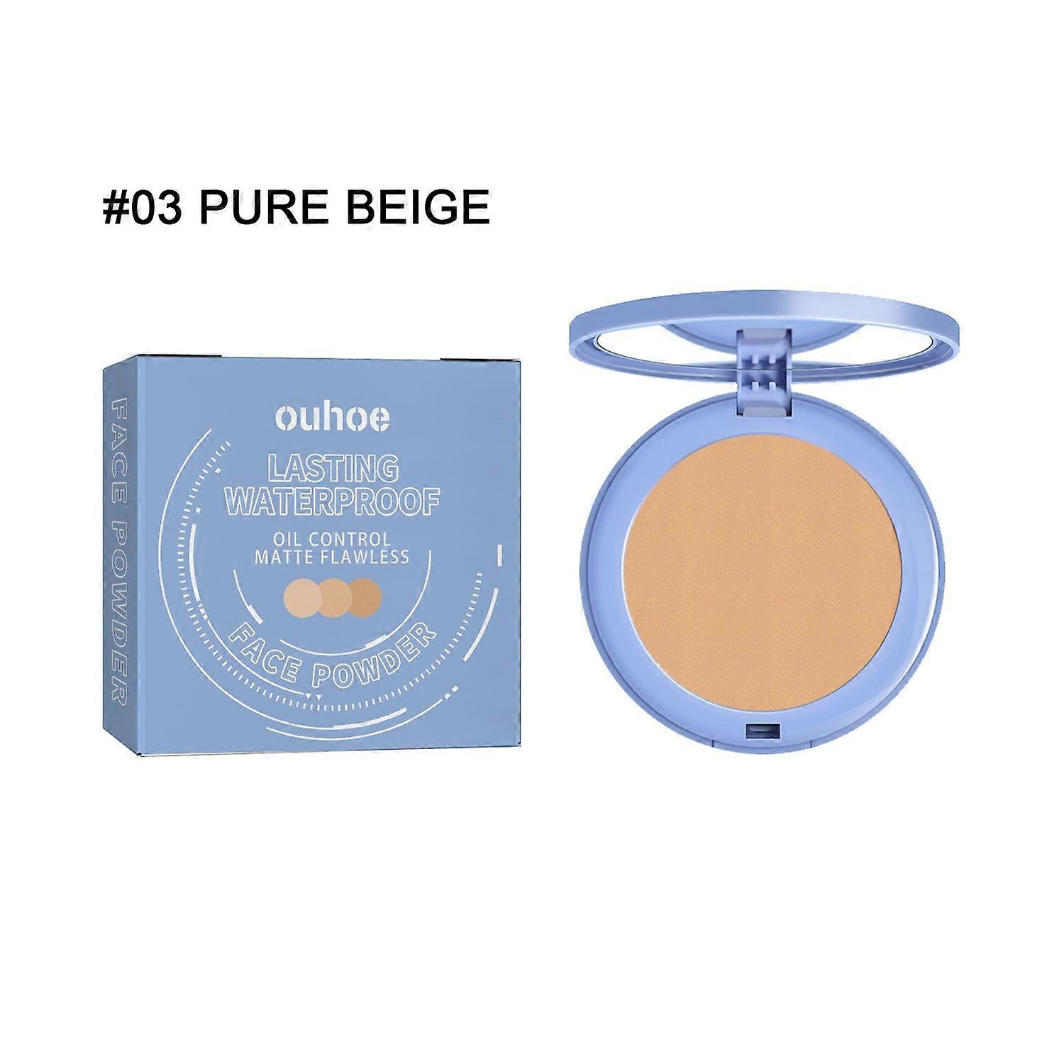 OUHOE 8g Face Setting Powder Long Lasting Oil Control with Niacinamide Lavender Extract - Pure Beige