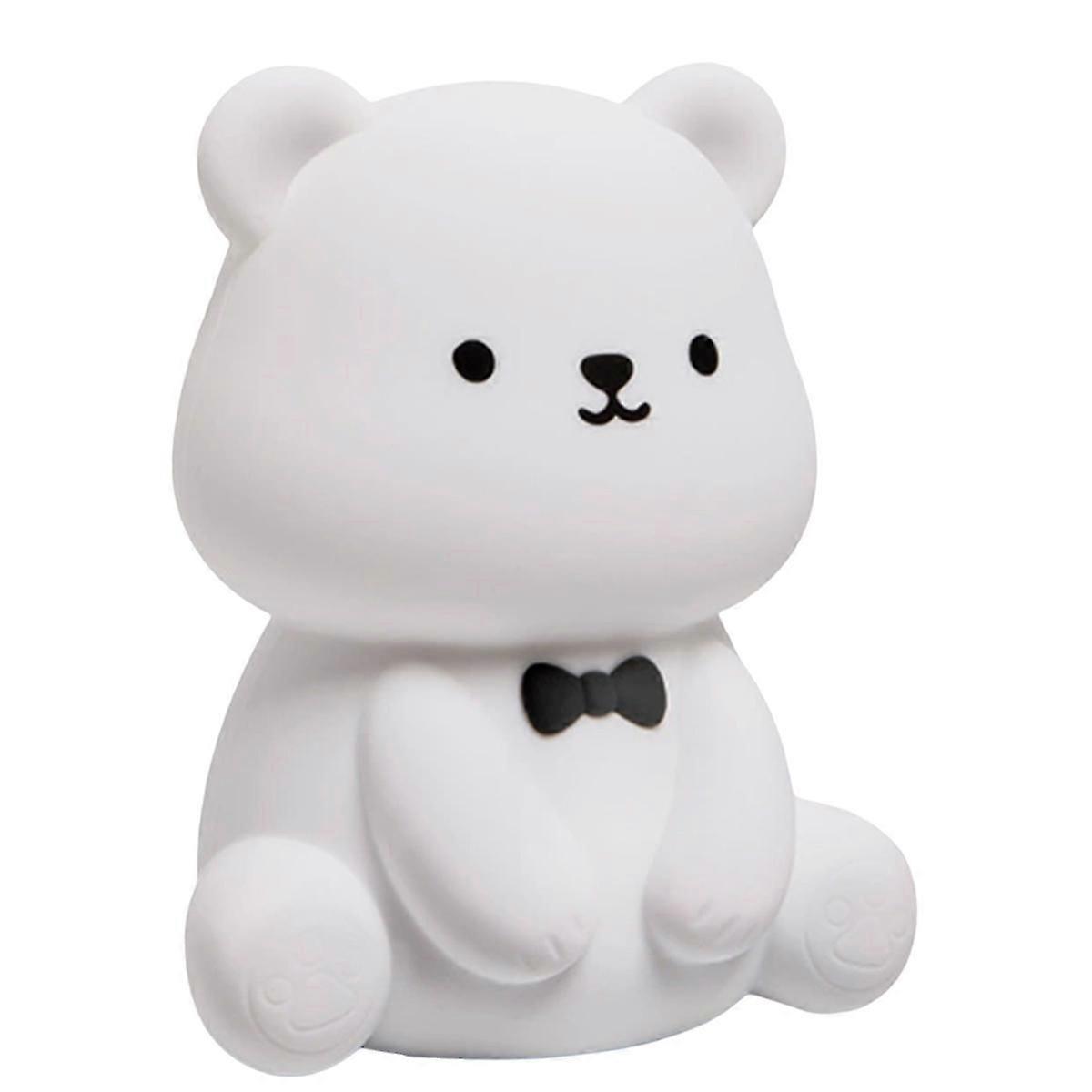 Silicone Teddy Bear Night Light 3-Level Dimmable Lamp