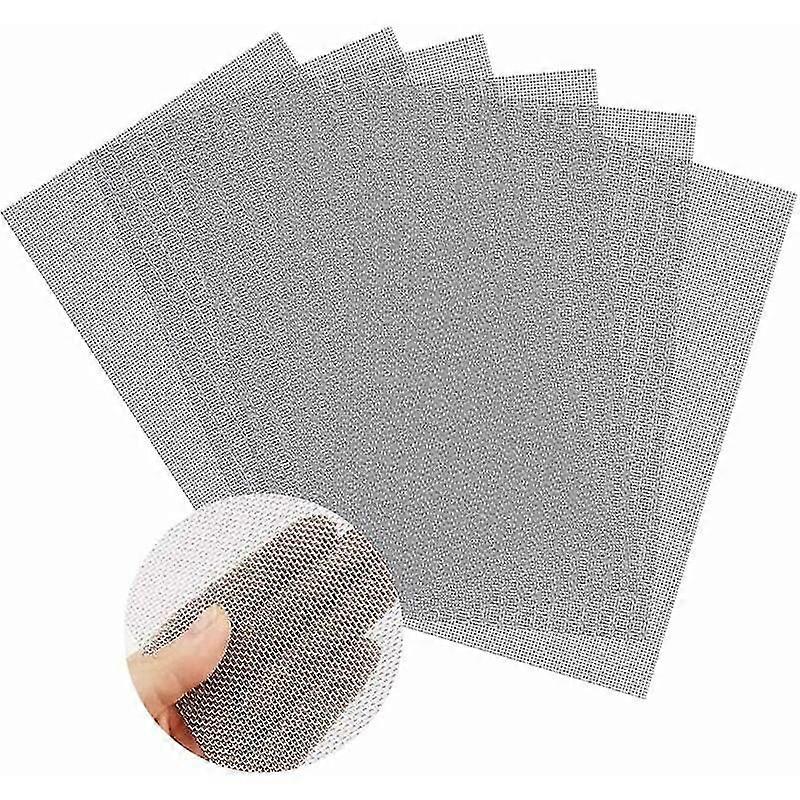 6 Pieces Stainless Steel Wire Mesh 1mm Fine Mesh & 18 Fine Mesh Mosquito Net 20 30CM Steel Wire Cloth for Garden Security Guard
