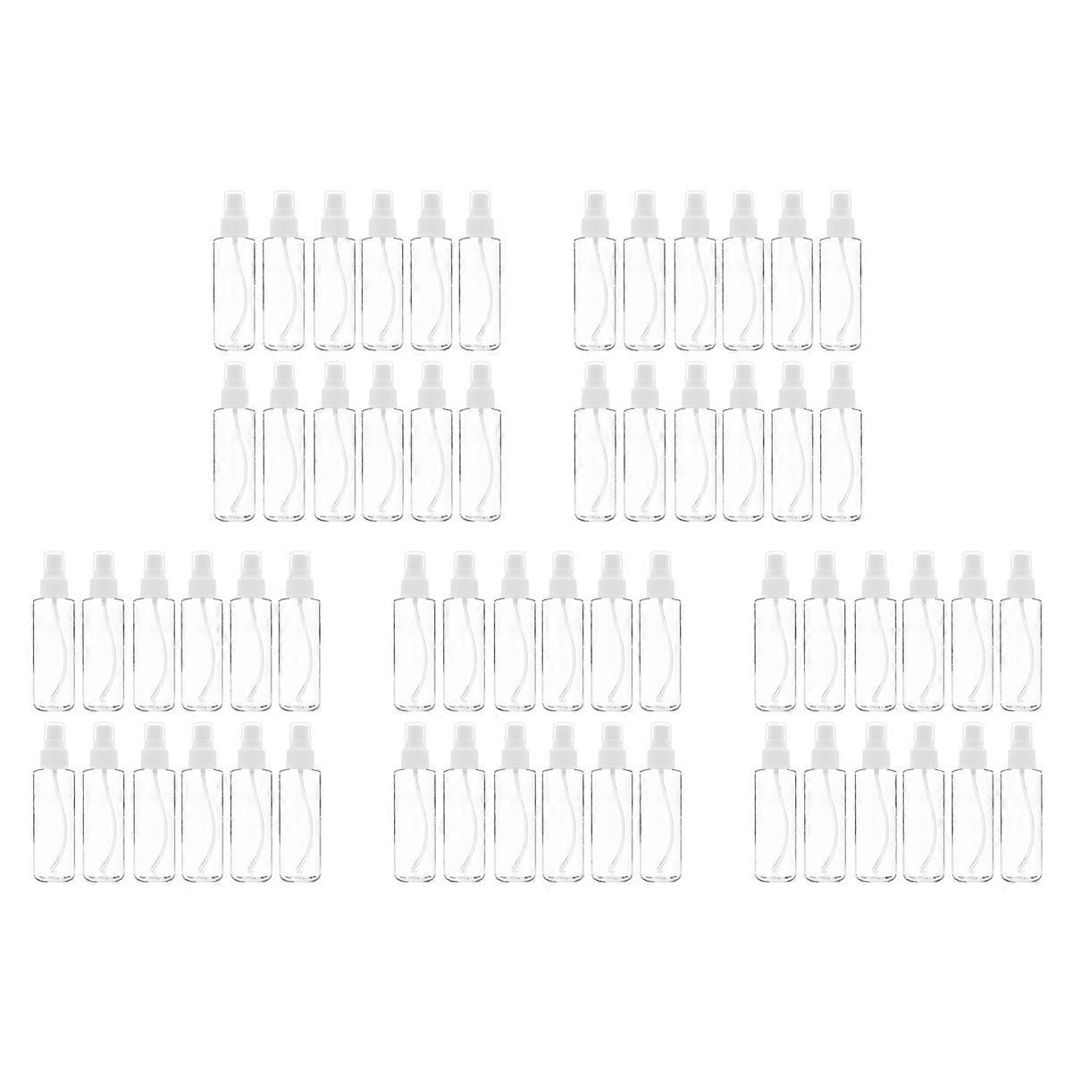 60 Pack Fine Mist Clear Bottles 120 Ml (4 Oz) with Pump Cap, Small Empty Bottles for Travel, Essenti