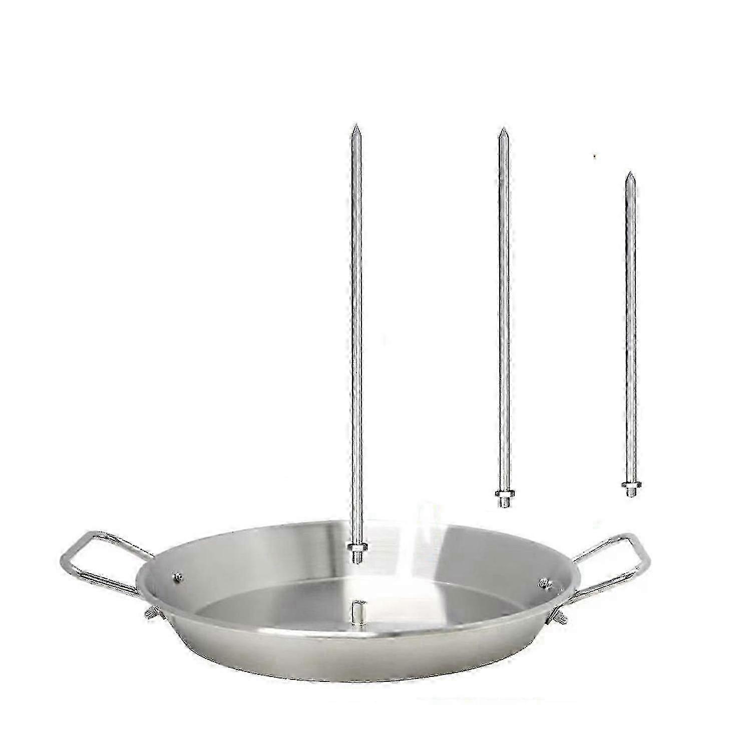 Gyros grilling accessory with vertical stand and 3 spikes