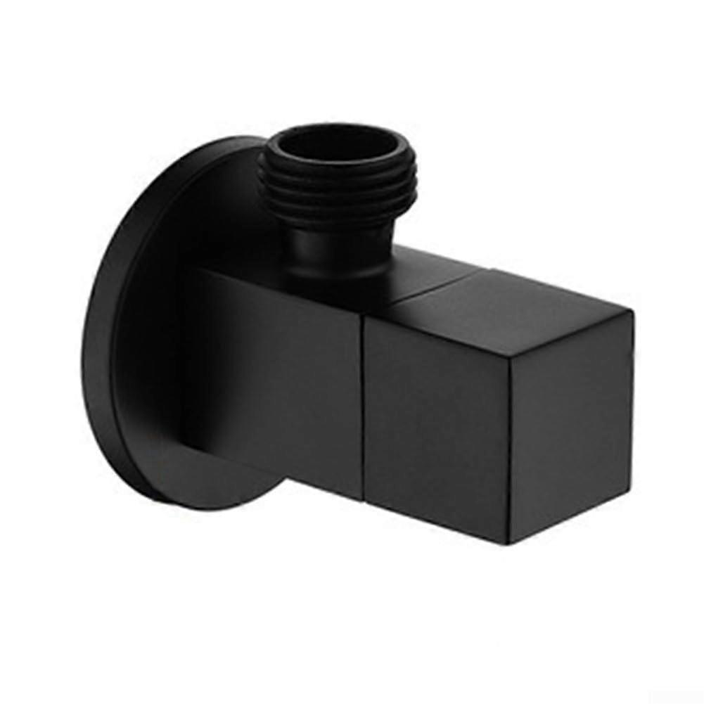 Square Toilet Corner Valve with Rust-Resistant Coating, Triangle Valve for Water Heater, Thickened Copper Core, Black
