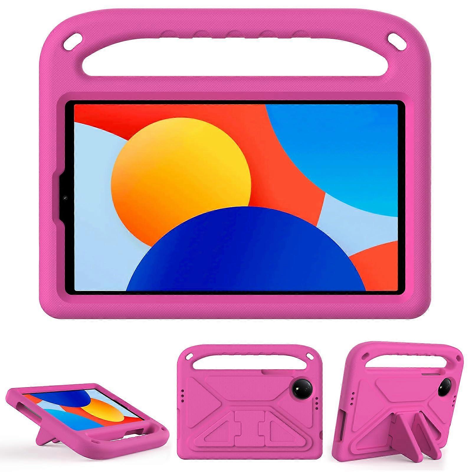 Case Kids for Xiaomi Redmi Pad SE 8.7 Inch 2024 Rose Tablet Case With Stand, Protective Cover For Media Consumption