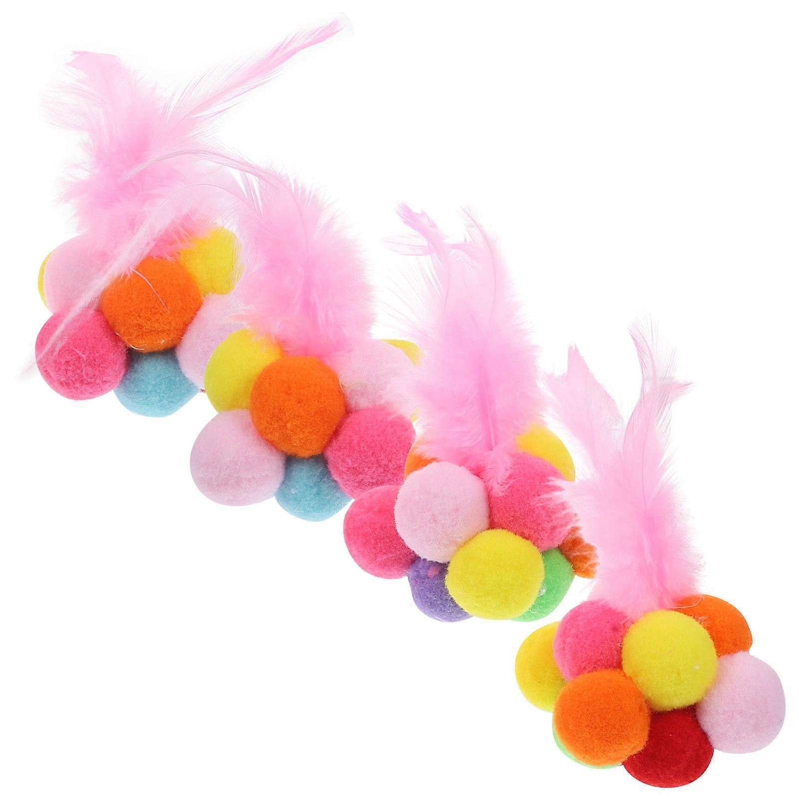 4Pcs Kitten Scratching Toy Cat Scratcher Ball Pet Playthings