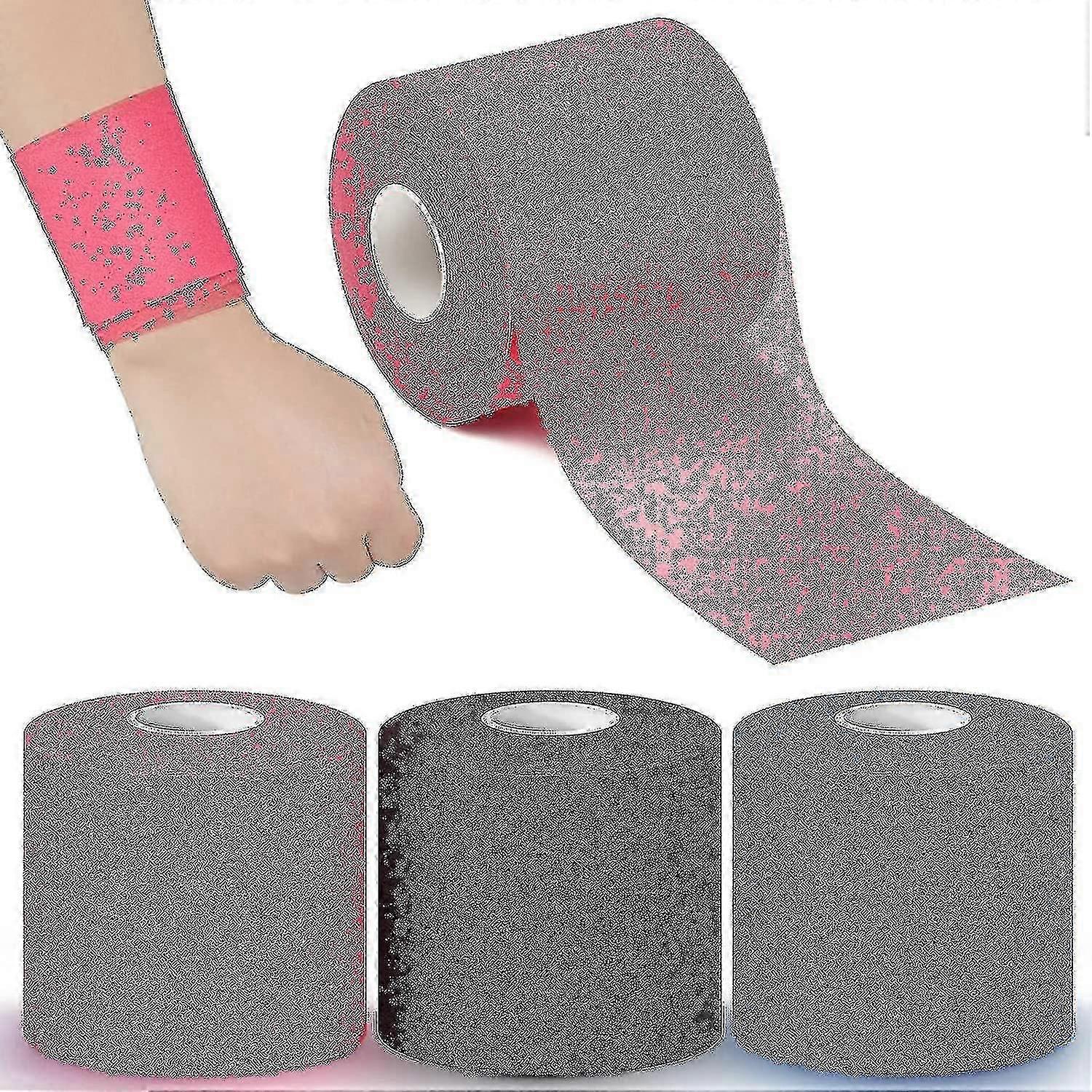 עבור 2024 3 יחידות סרט עטיפה אתלטי - לעטיפה מוקדמת לספורט, סרט אתלטי 2.75 אינץ' על 30 יארד (צבע: צבעוני), תמיכה בפציעות ספורט